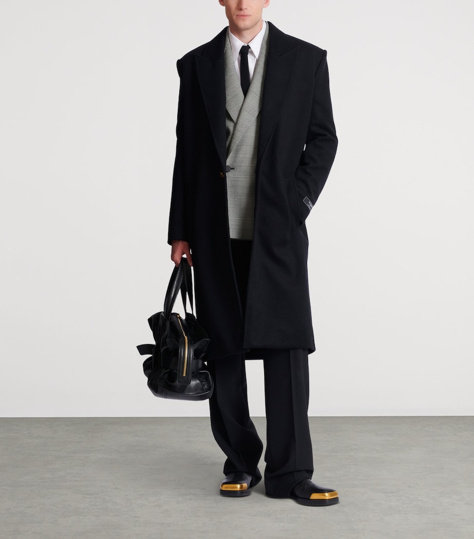Wool-Cashmere Overcoat 0PA NOIR Image 3
