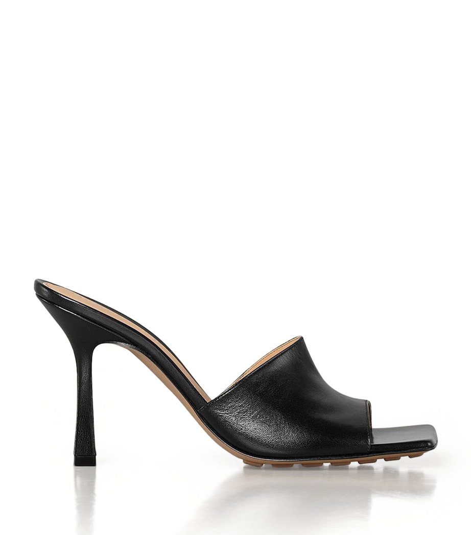 Leather Stretch Mules 90 NERO/NERO Image 1