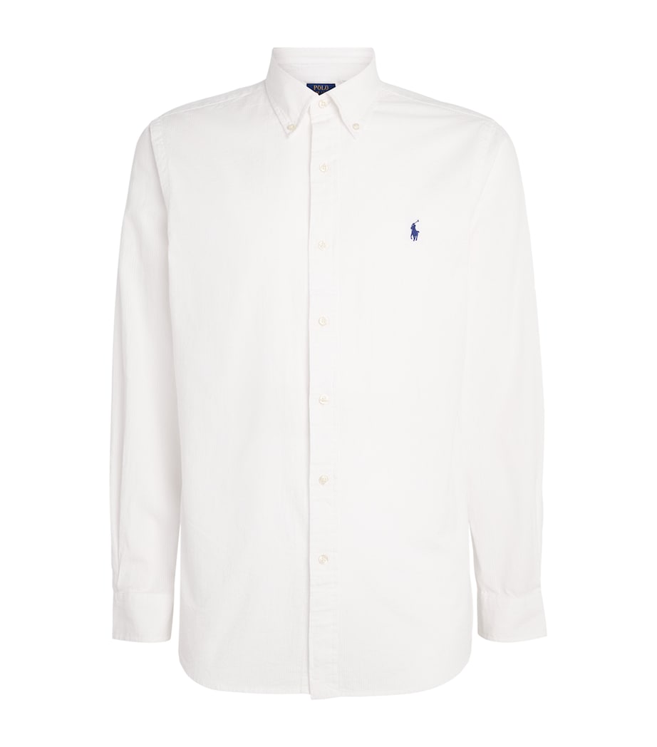 Polo Ralph Lauren Mens Cotton Seersucker Custom Fit Shirt White Image 1