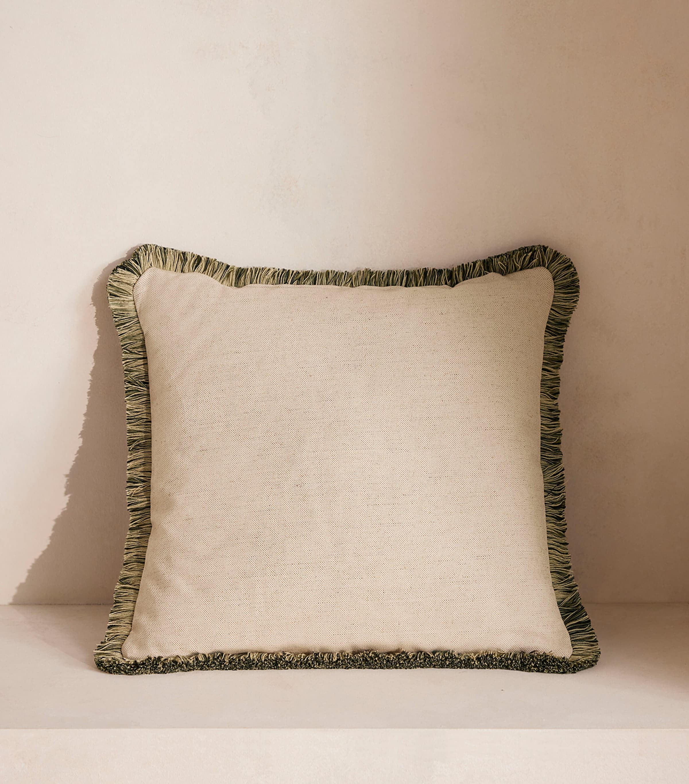 Soho Home Jacquard Aspen Square Cushion (50cm x 50cm) Olive Image 3