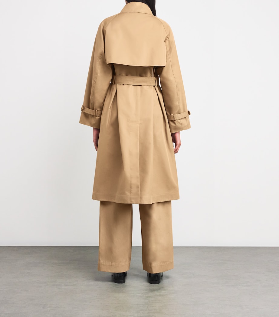 Gabardine Reversible Trench Coat BEIGE Image 4
