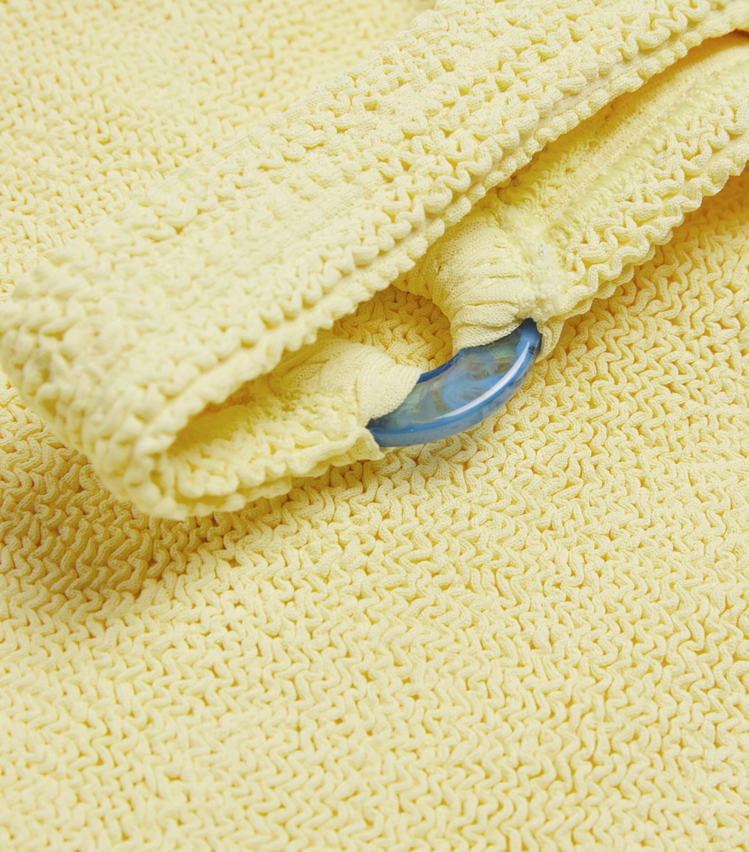 Hunza G Kids Crinkled Domino Swimsuit Butter Image 3