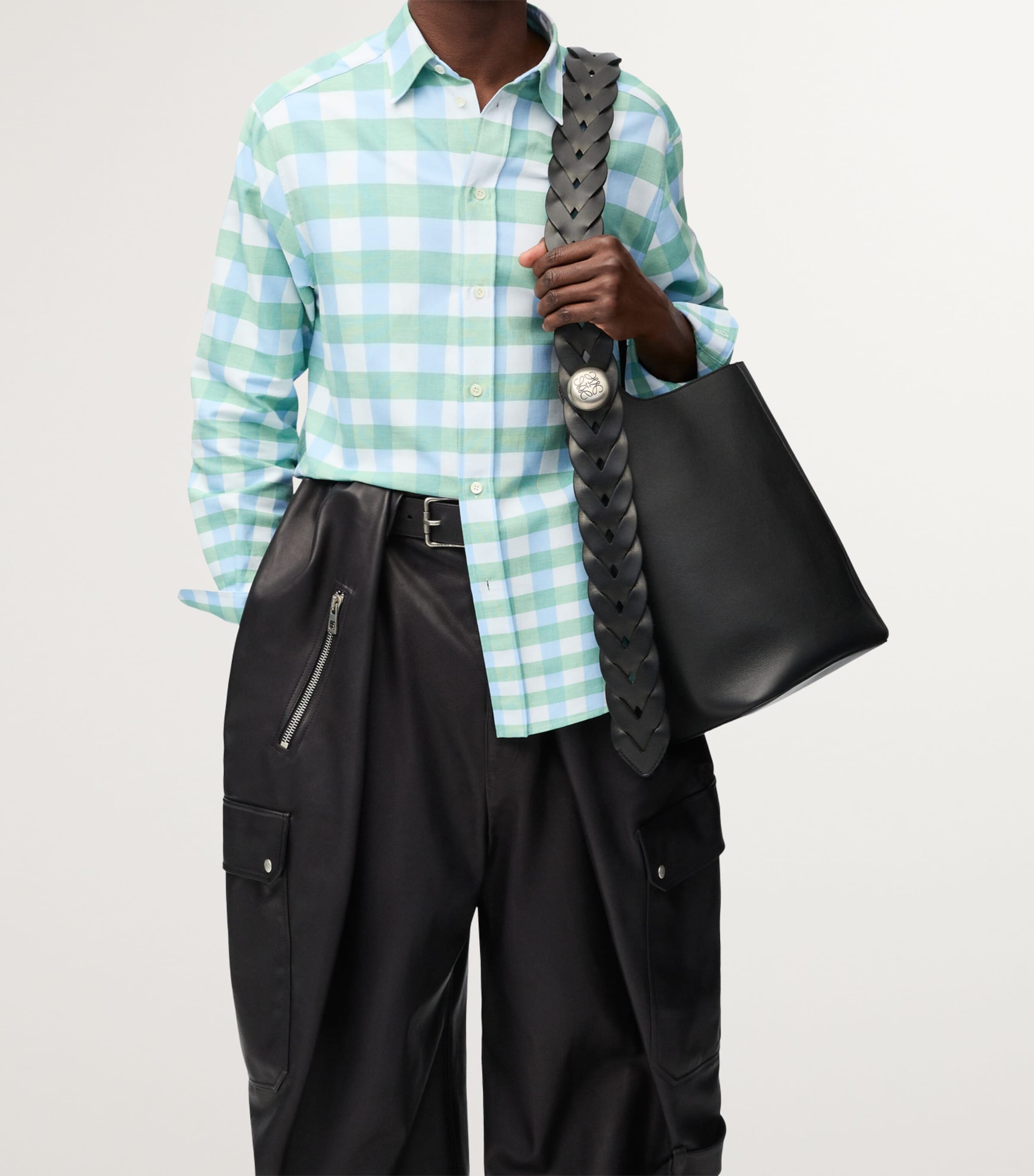LOEWE Leather Woven Pebble Bucket Bag | Harrods US