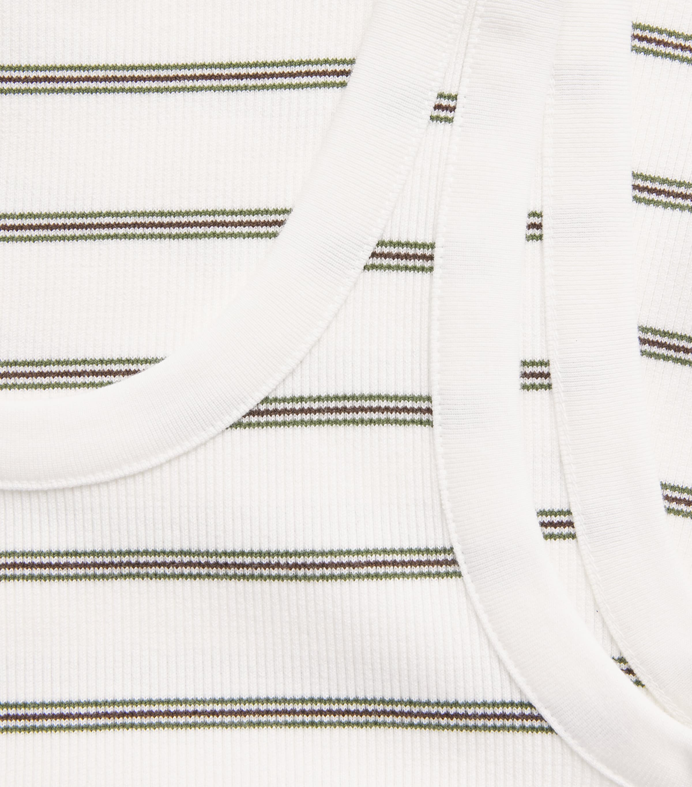 Vince Womens Rib-Knit Stripe Tank Top Herb Combo Image 6
