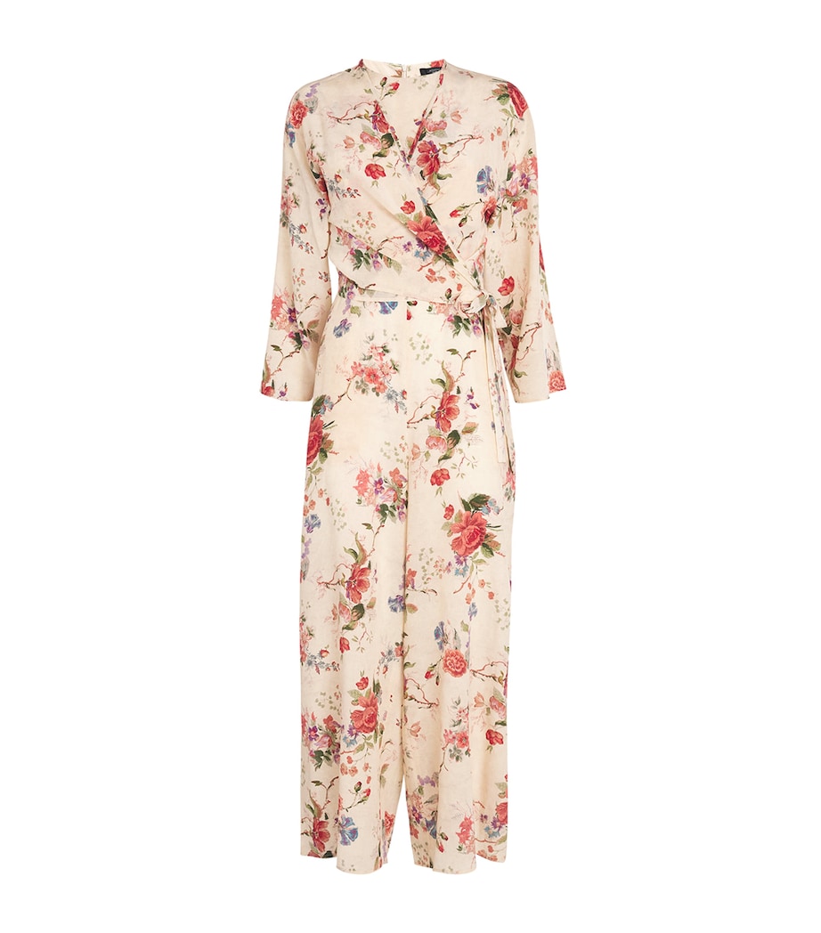 Weekend Max Mara Womens Silk Floral Jumpsuit and Top Ivory Image 1