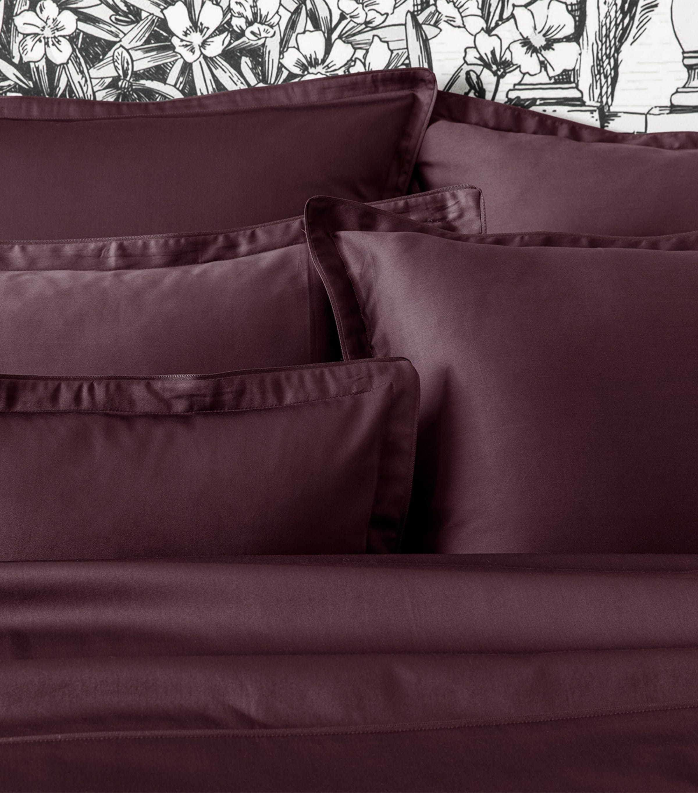 Cotton Teophile Oxford Square Pillowcase (65cm x 65cm) PURPLE Image 2