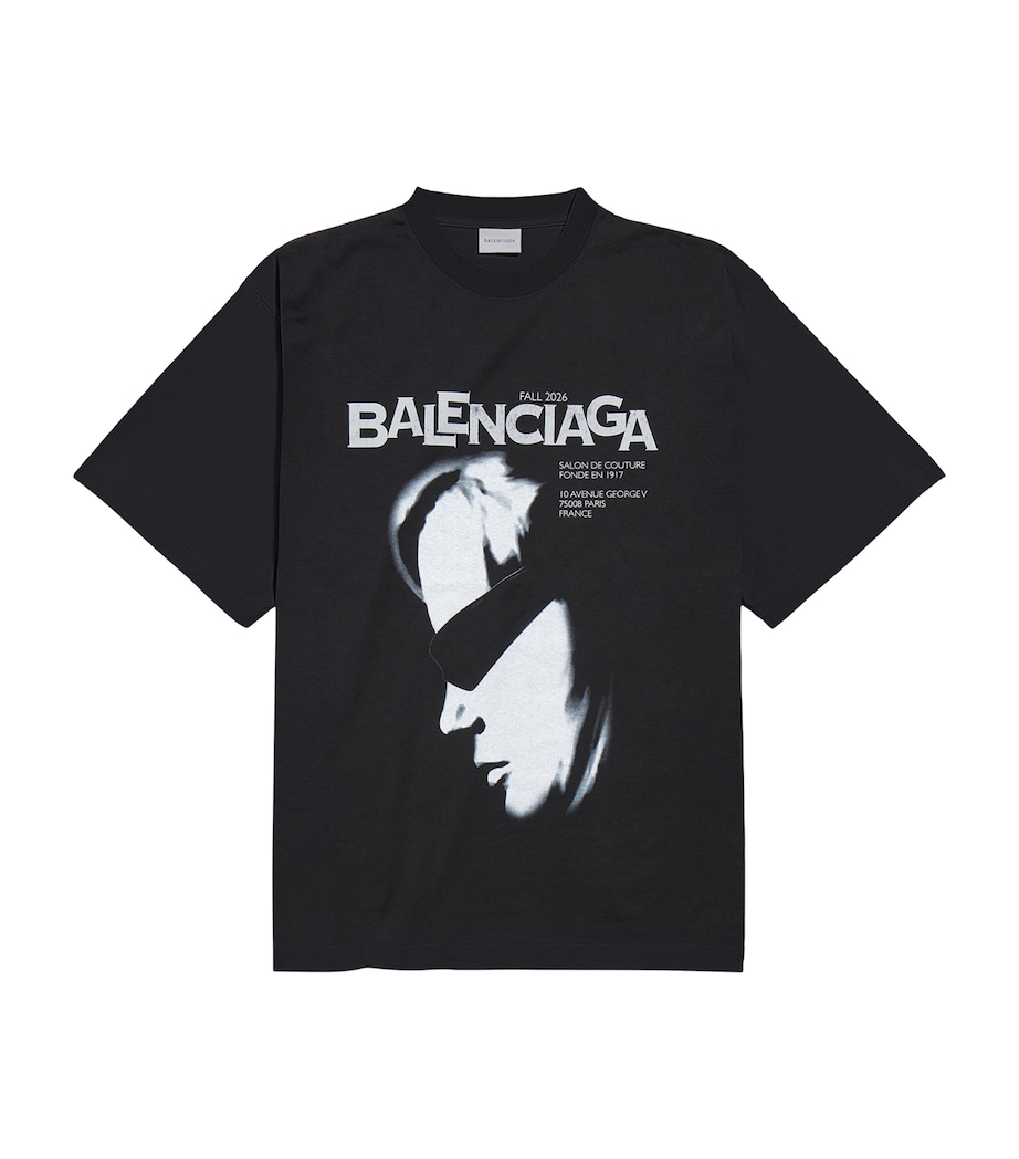 Balenciaga Mens Graphic Print T-Shirt Image 1