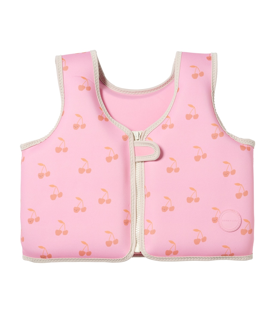 Cherry Print Swimming Vest (3-6 Years) COTTON CANDY Image 1