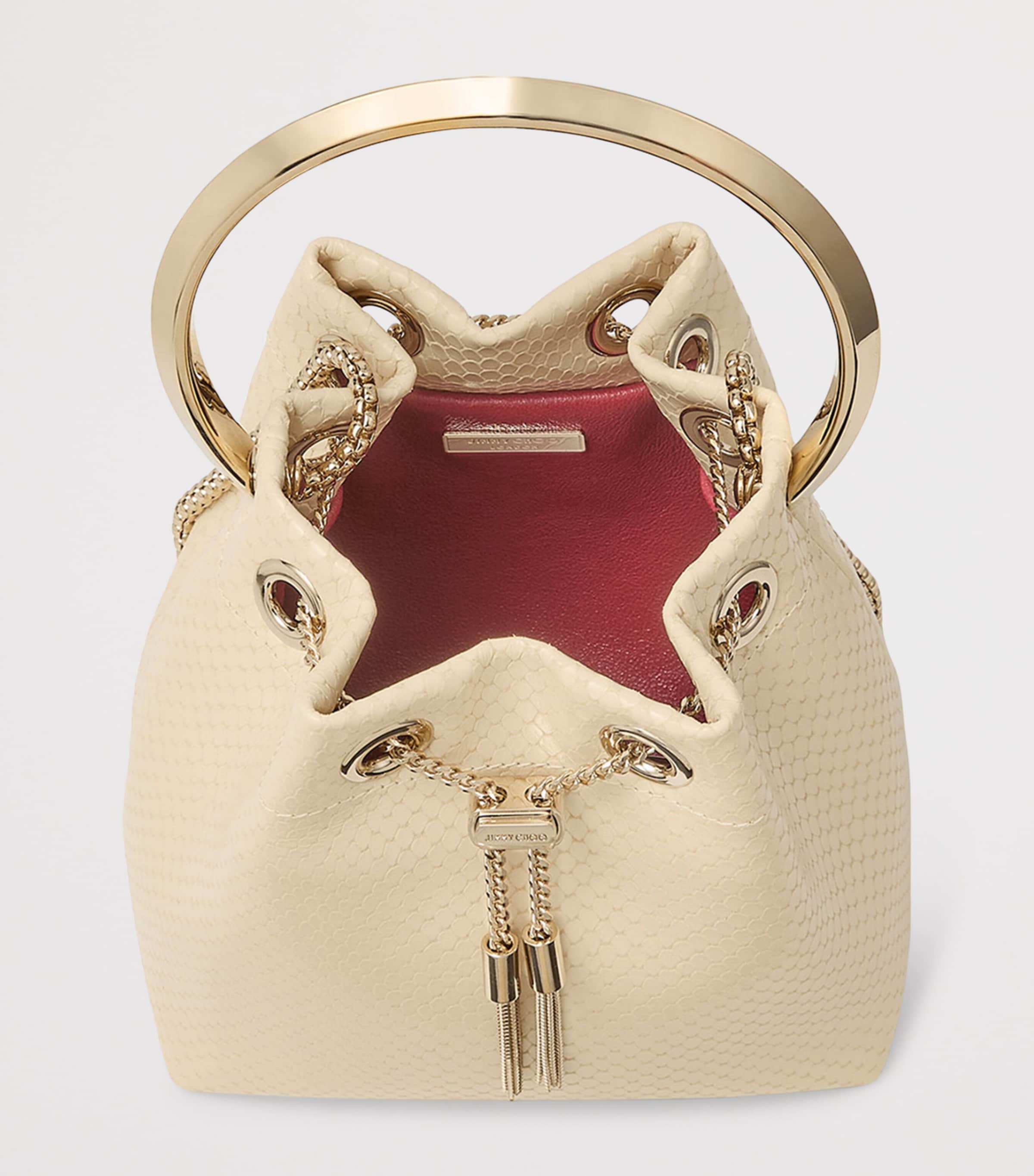 Jimmy Choo Leather Bon Bon Top-Handle Bag | Harrods US