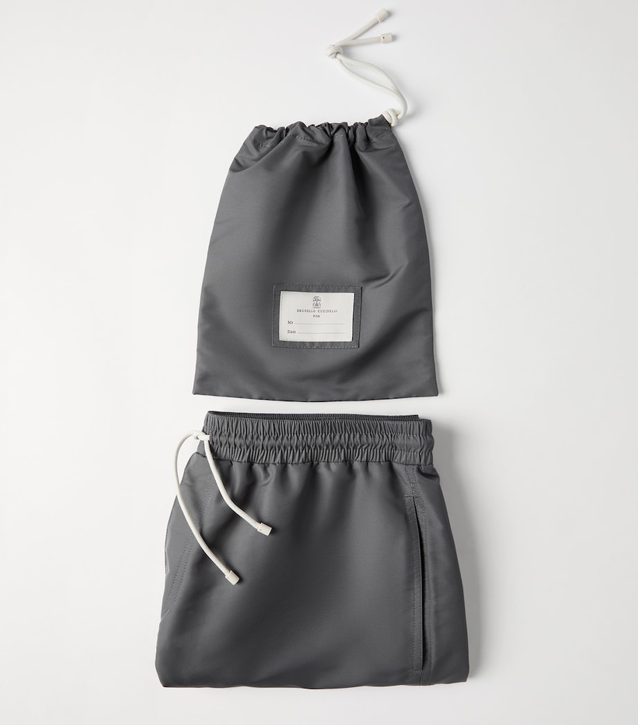 Brunello Cucinelli Mens Embroidered Swim Shorts Image 2
