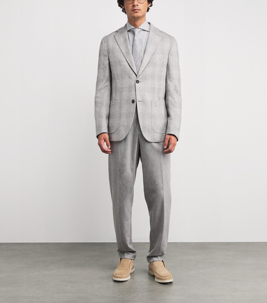 Single-Breasted Check Blazer GRIGIO CHIARO MELANG Image 2