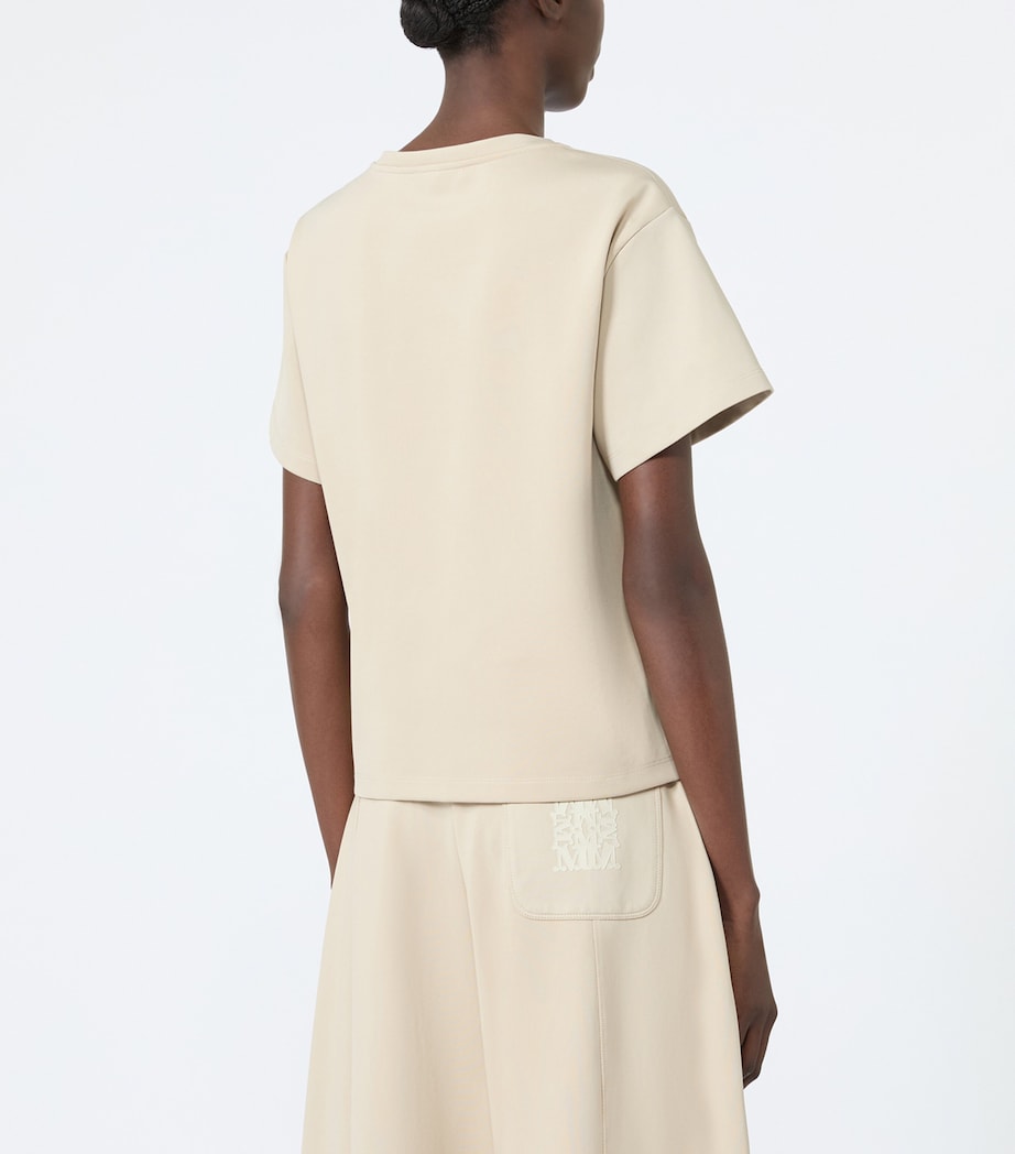 Max Mara Womens Boxy Logo T-Shirt Stone Image 4