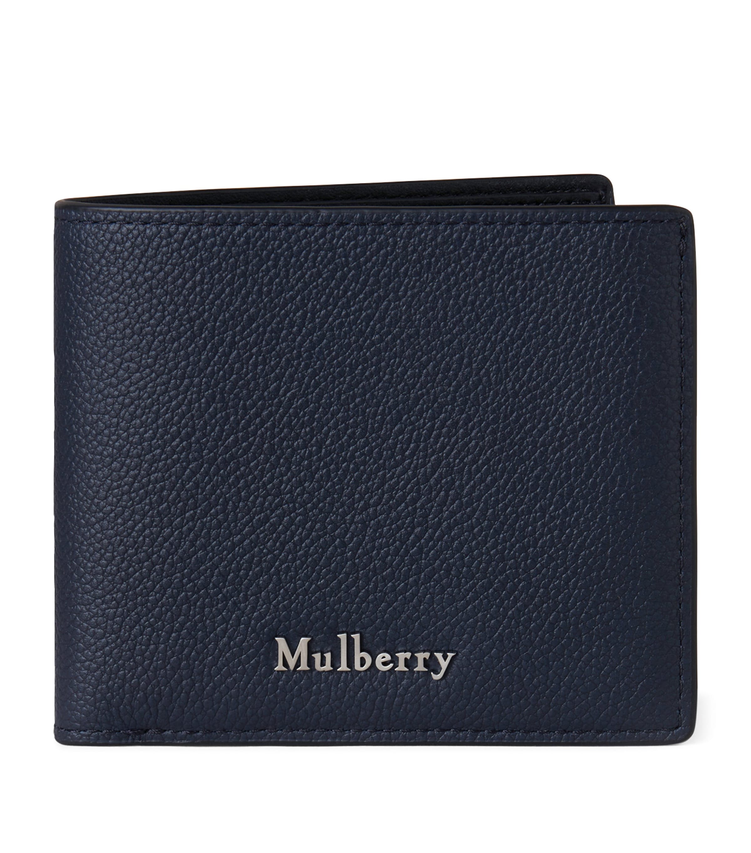 Mulberry Small Farringdon Leather Wallet In Blue