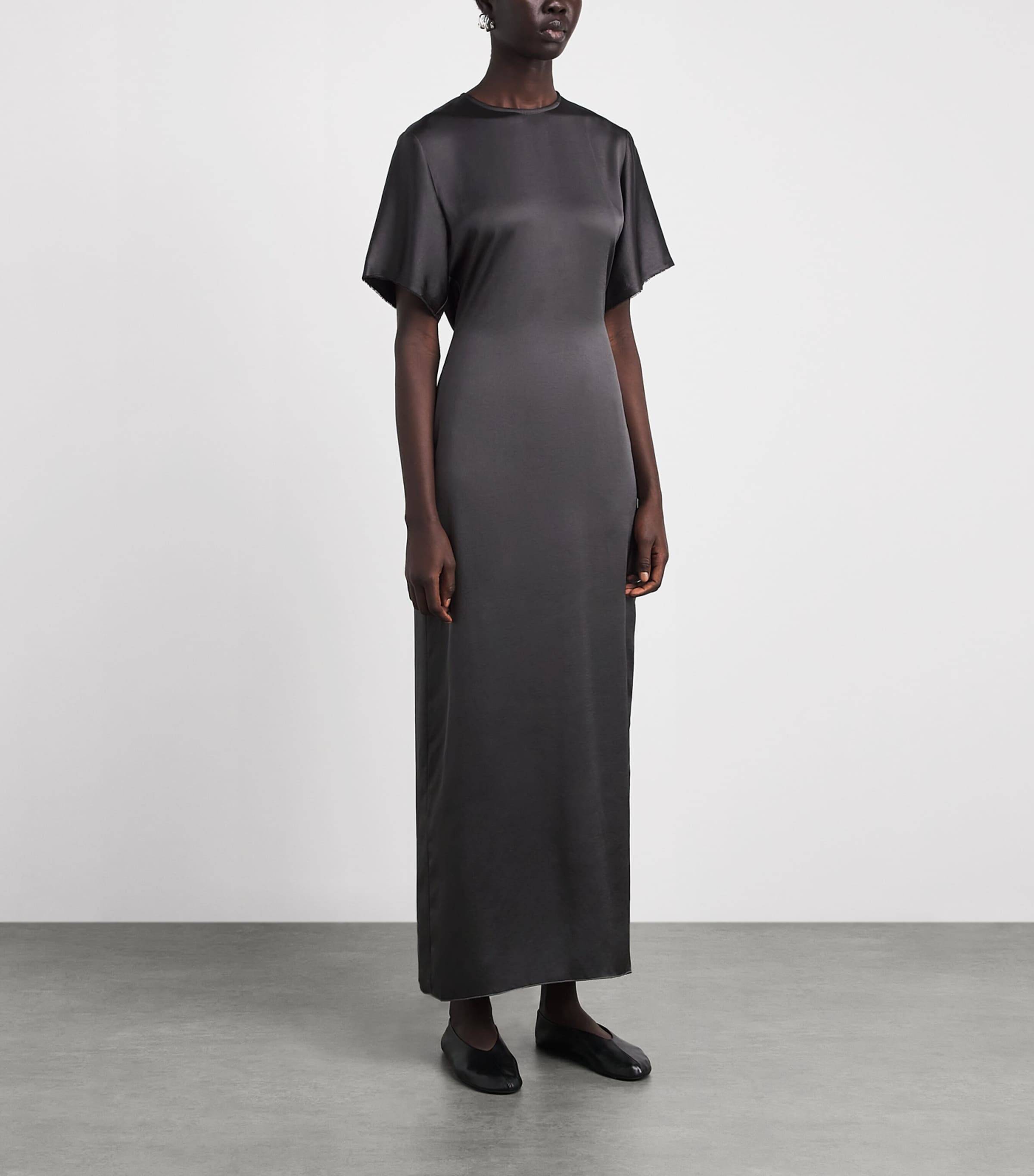 FFORME Womens Satin Imogen Maxi Dress Slate Grey Image 6