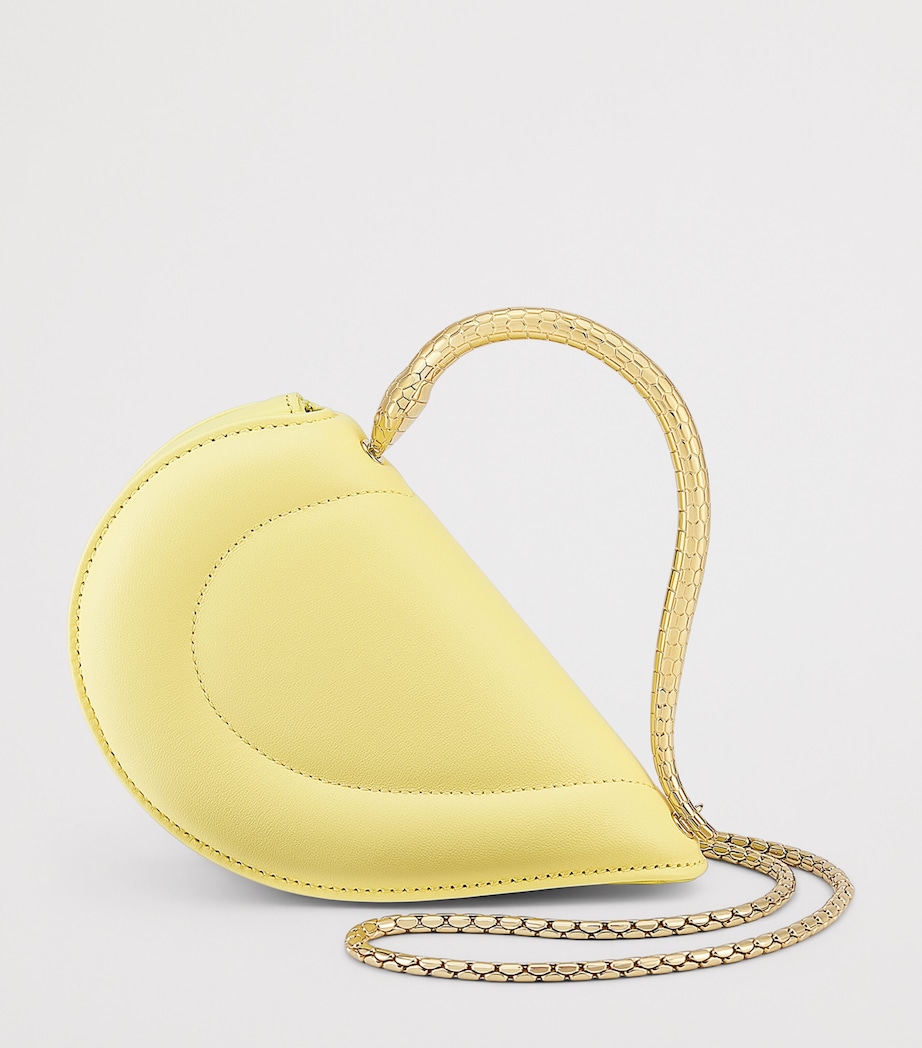 Bvlgari Mini Leather Serpenti Cuoricino Top-Handle Bag Yellow Image 5