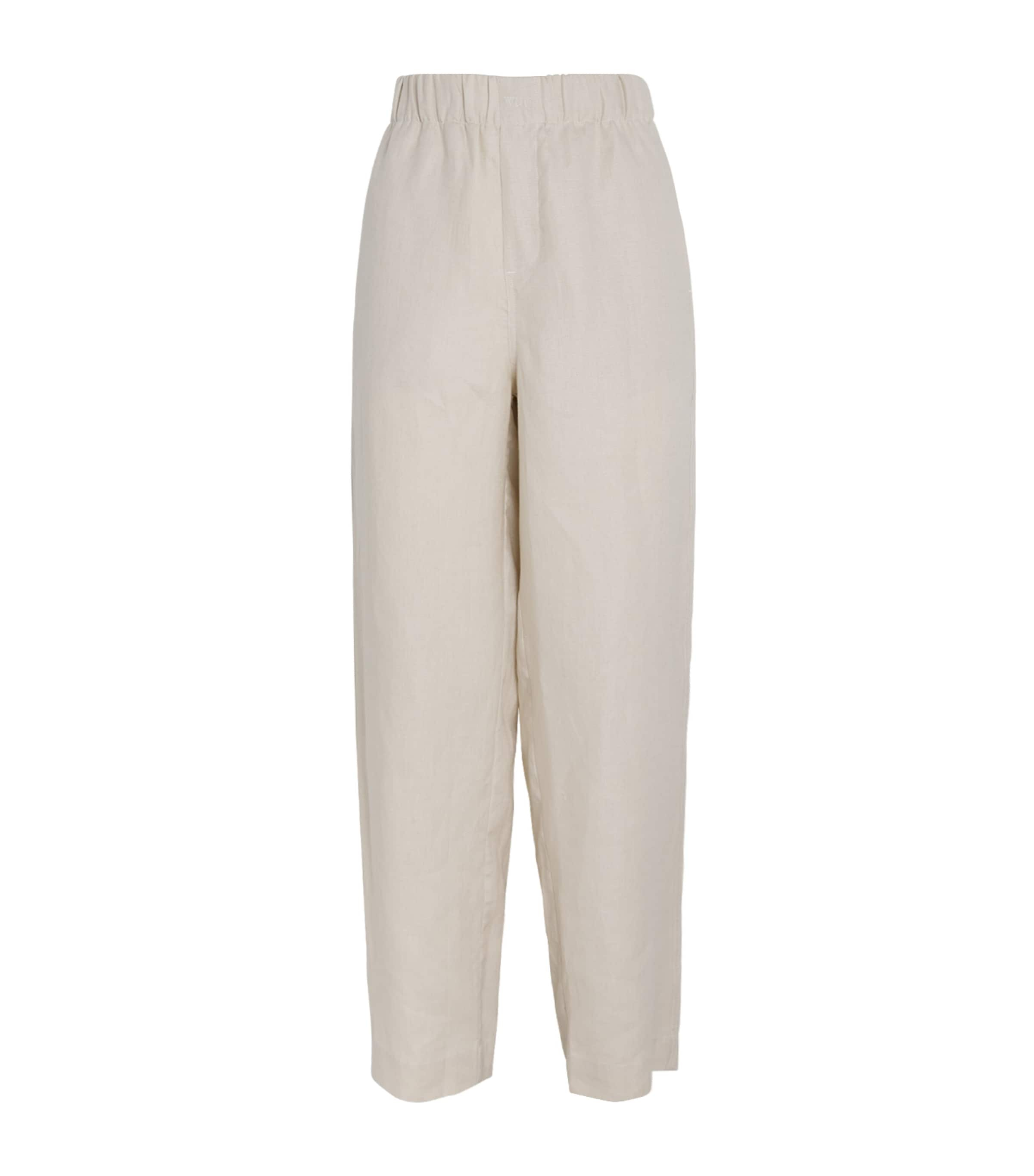 Shop With Nothing Underneath Hemp The Palazzo Trousers In Beige