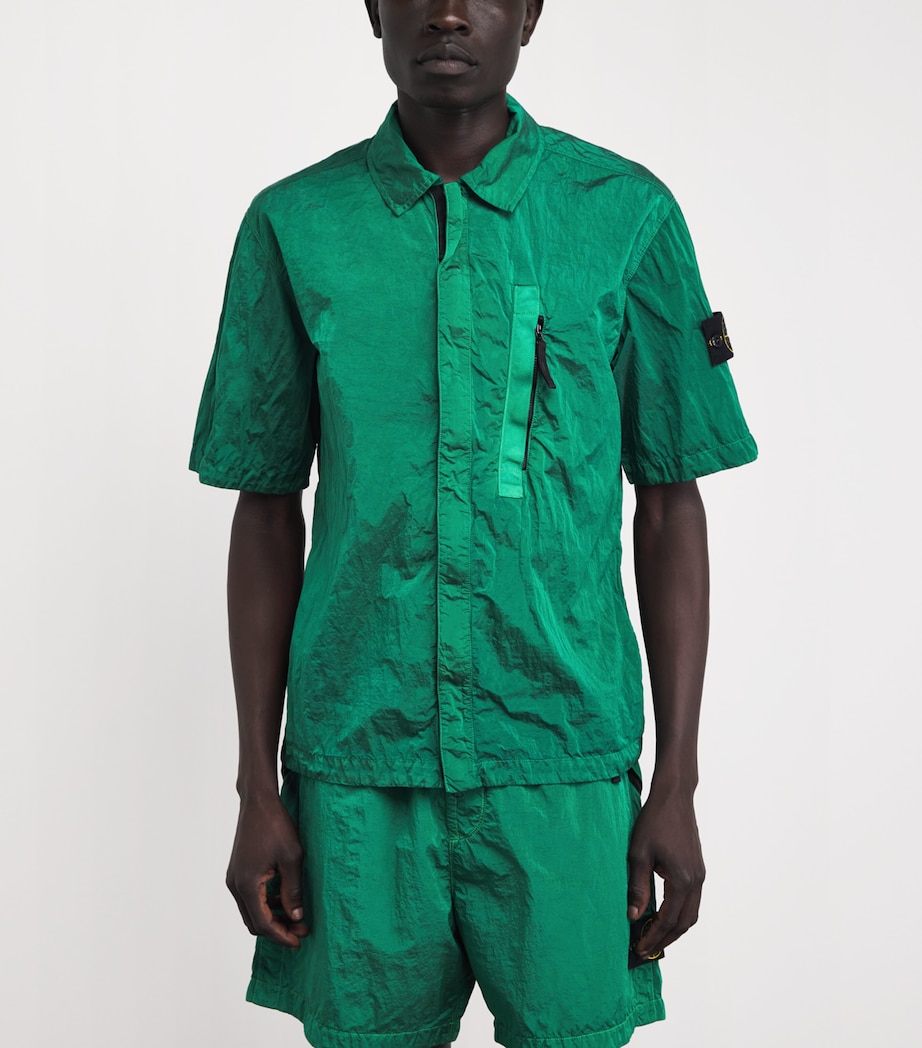 Stone Island Mens Nylon Zip-Up T-Shirt Image 4
