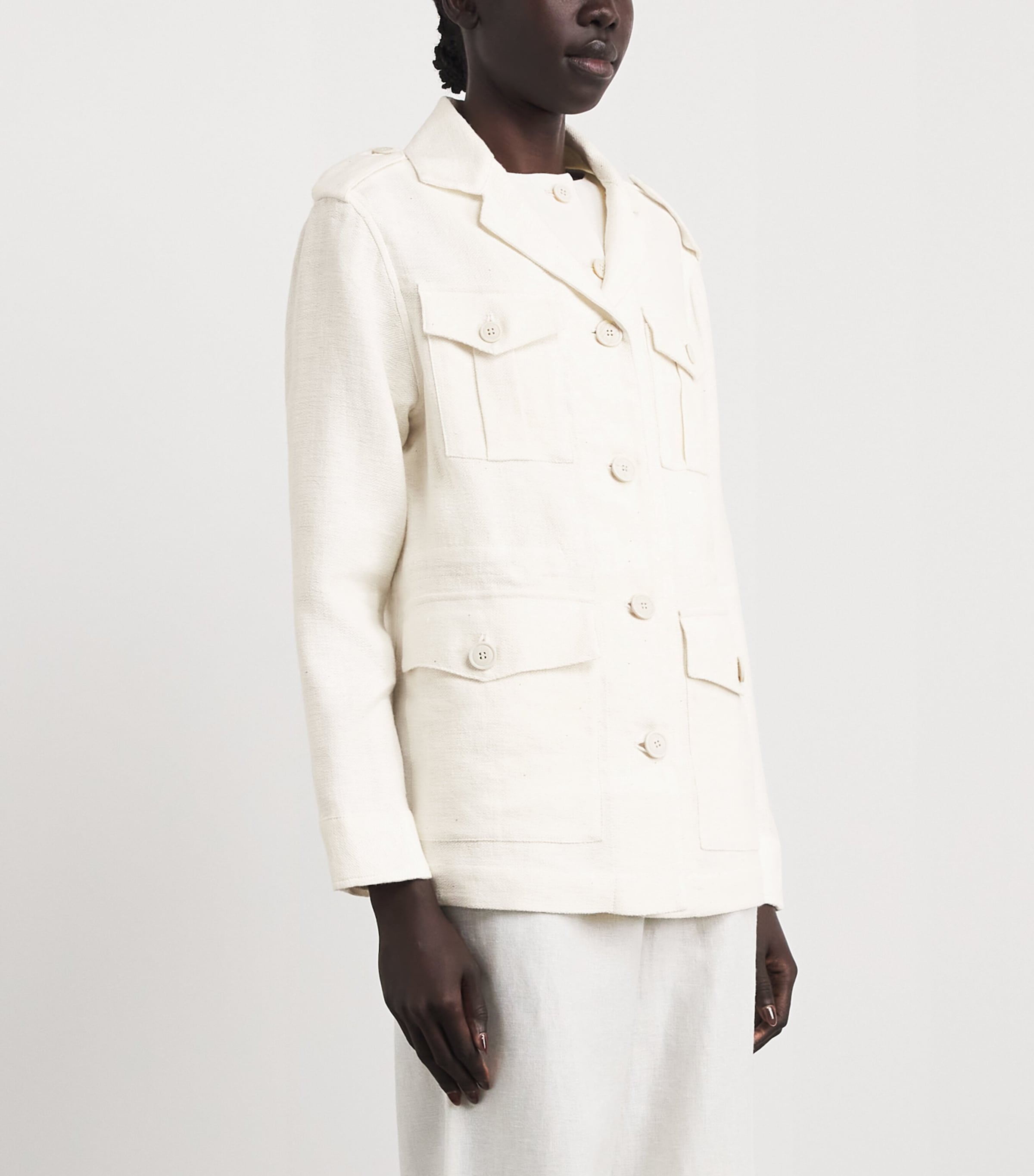 Eleventy Womens Safari Jacket Avorio Image 4