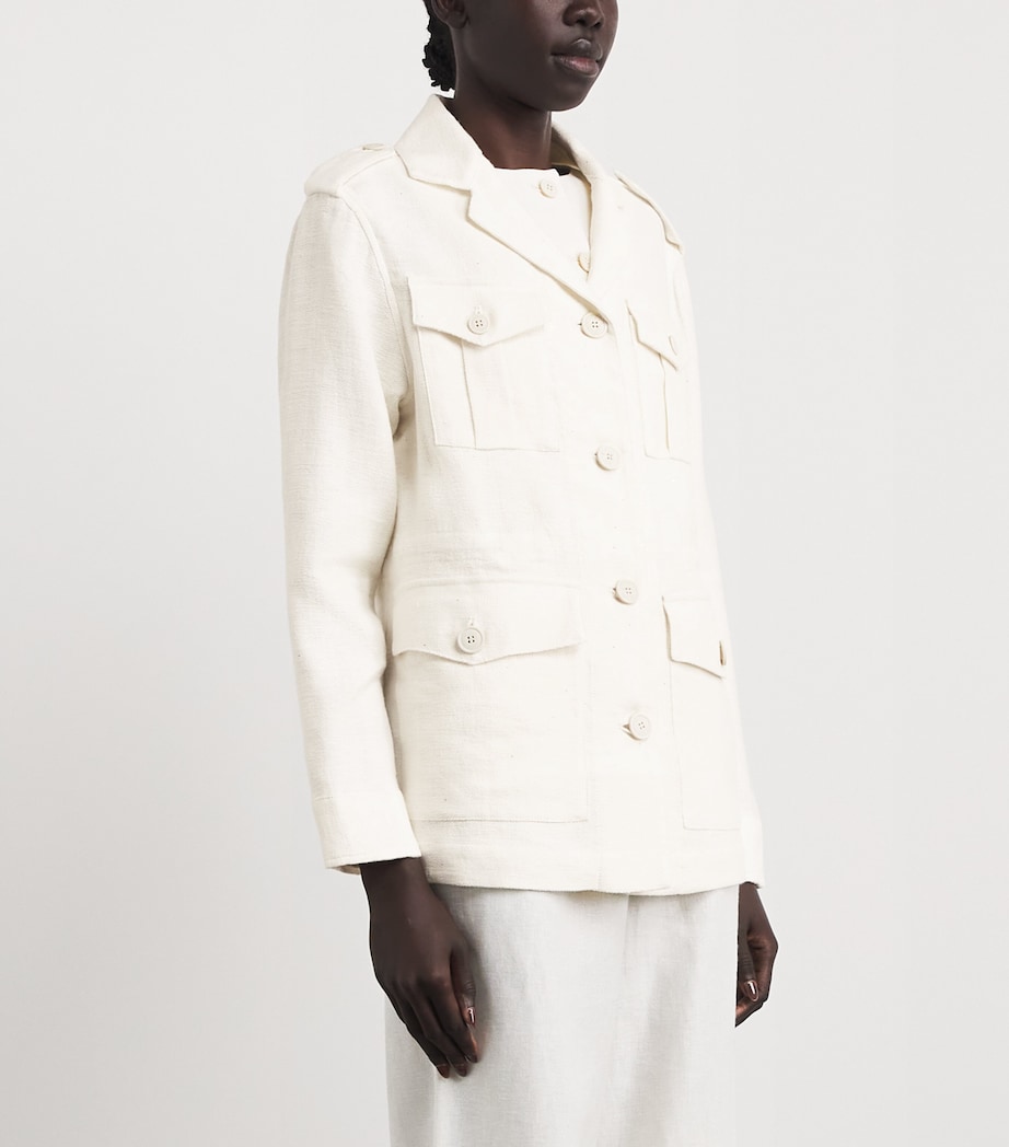 Eleventy Womens Safari Jacket Avorio Image 4