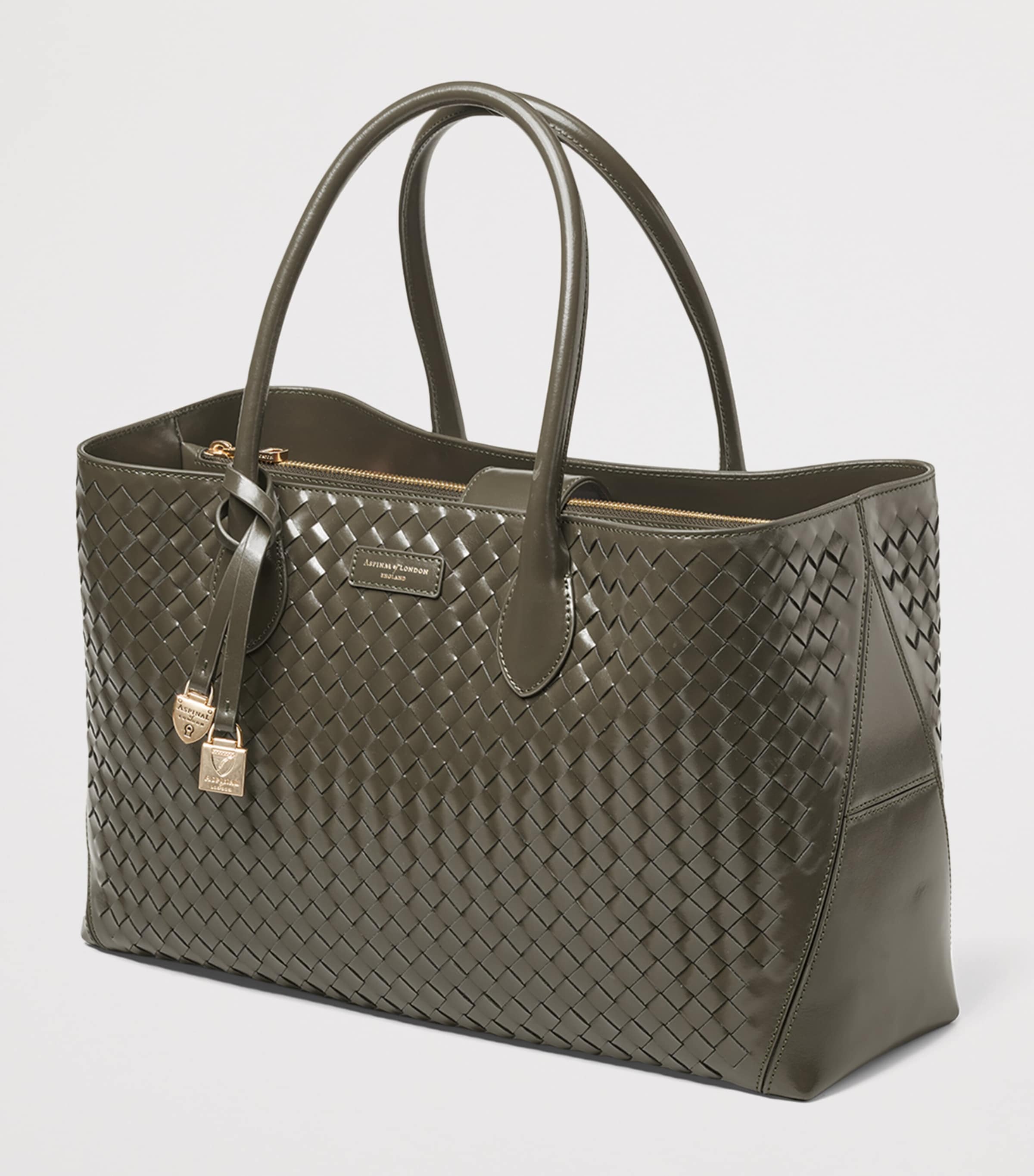 Leather London Tote Bag EVERGREEN Image 2