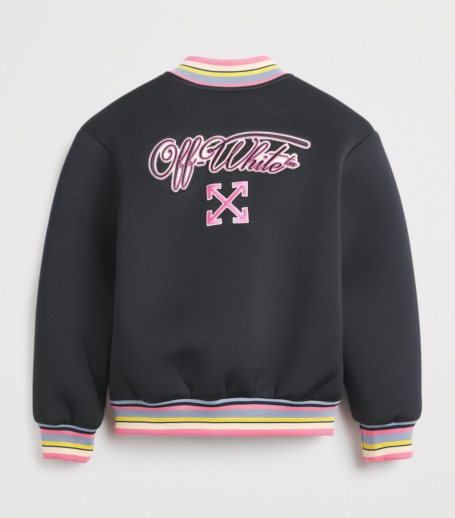 Off-White Kids Butterfly Varsity Bomber Jacket (4-12+ Years) Black Image 2