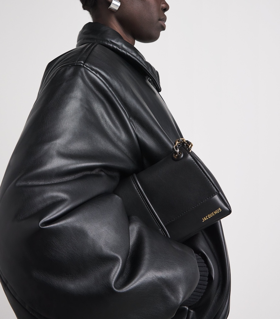 Jacquemus Leather Le Bambino Chaîne Shoulder Bag Black Image 2