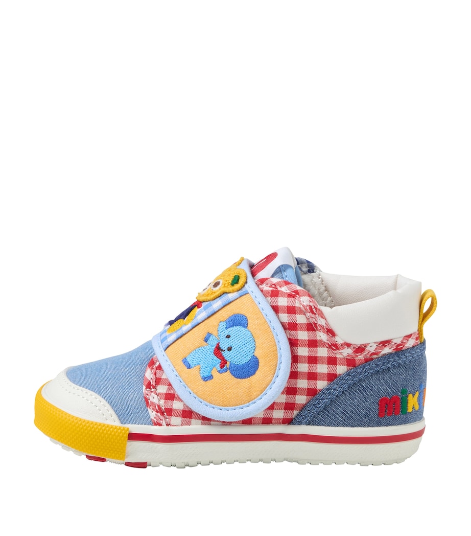 Miki House Cotton-Blend Embroidered Sneakers Image 1