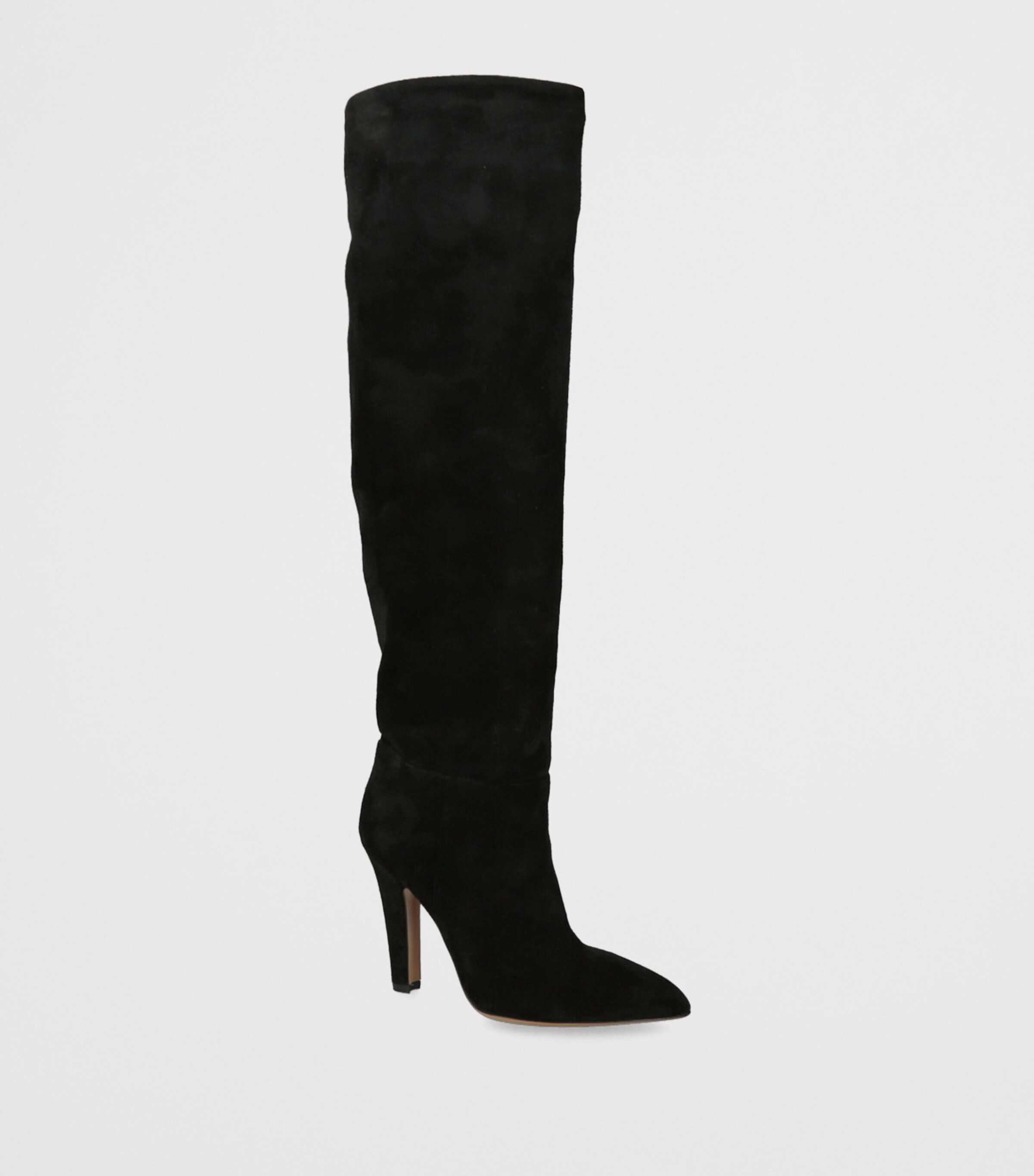 Suede Elsa Knee-High Boots 100 BLACK Image 3