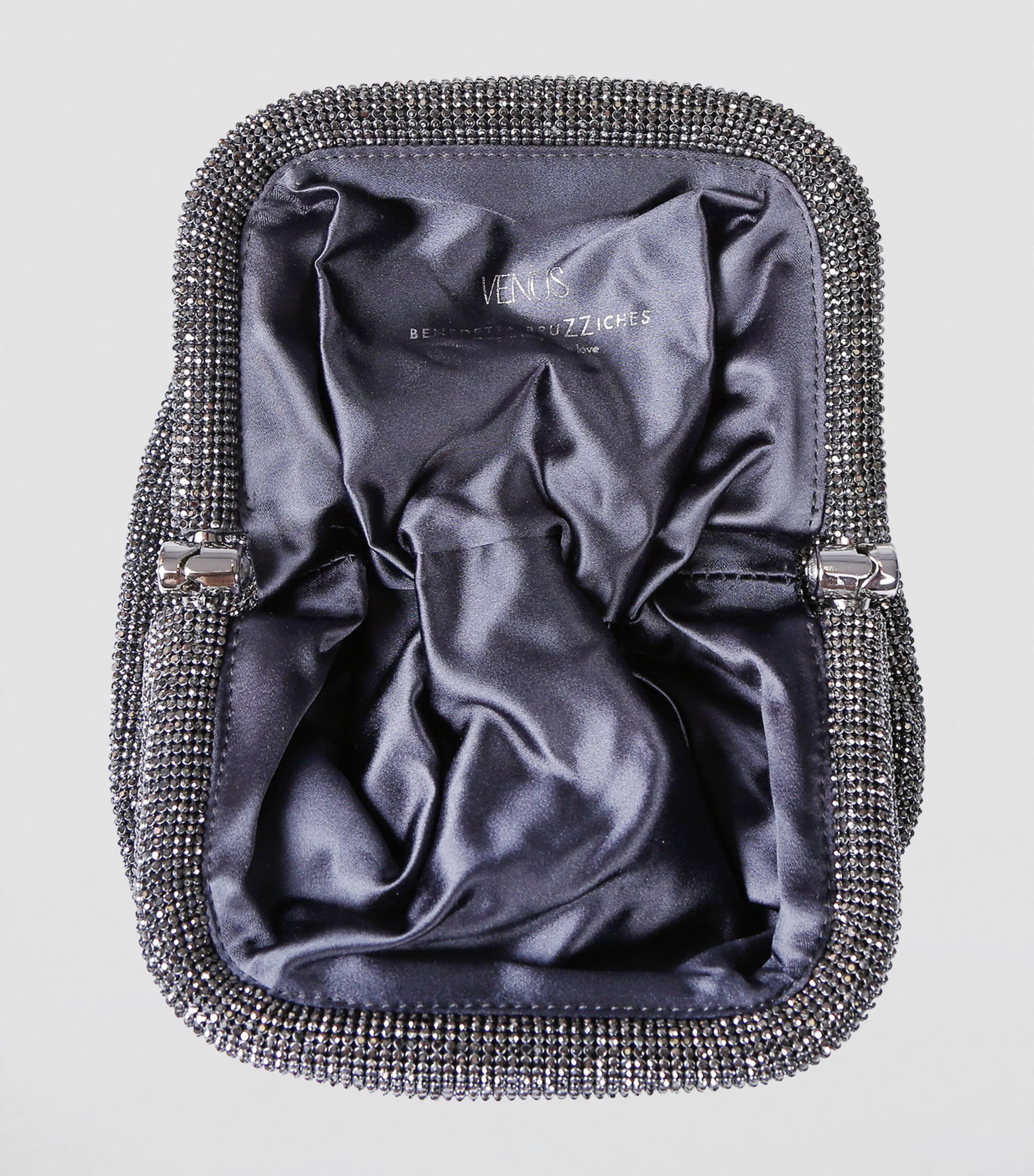 Benedetta Bruzziches Embellished Venus La Petite Clutch Bag Black Image 2