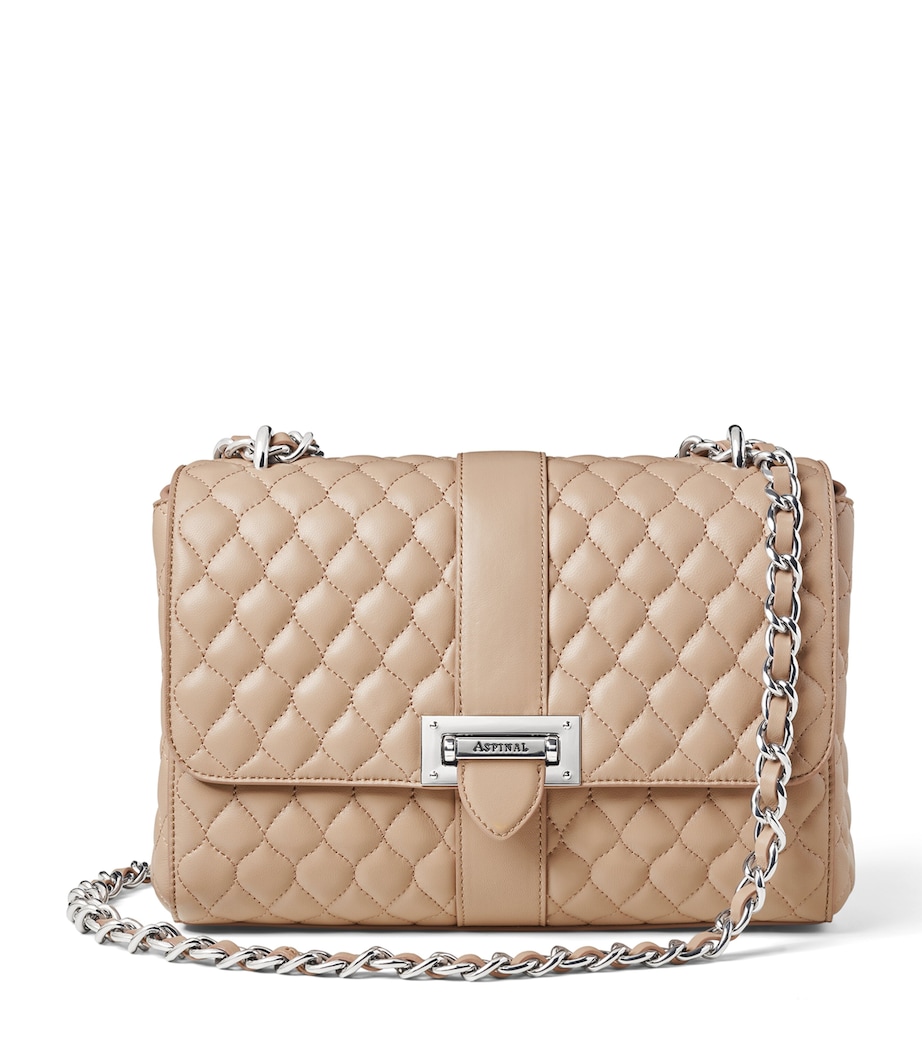 Aspinal Of London Large Lottie Shoulder Bag Taupe Image 1
