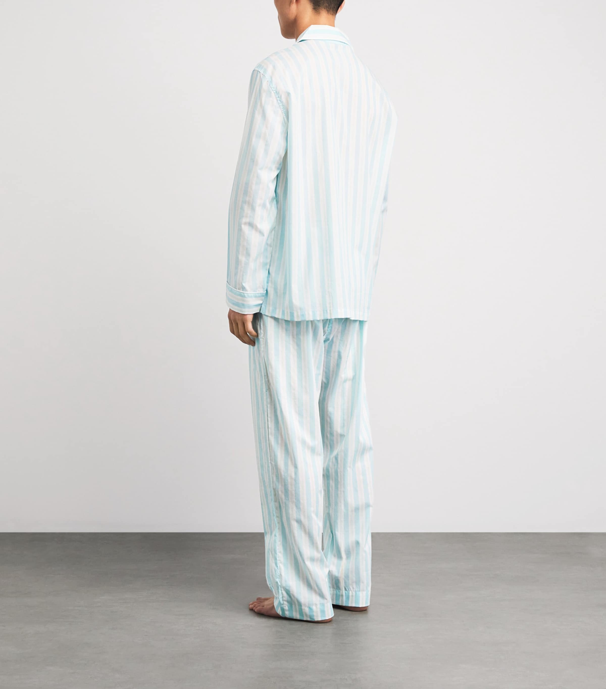Derek Rose Mens Cotton Amalfi Pyjama Set Blu Image 4