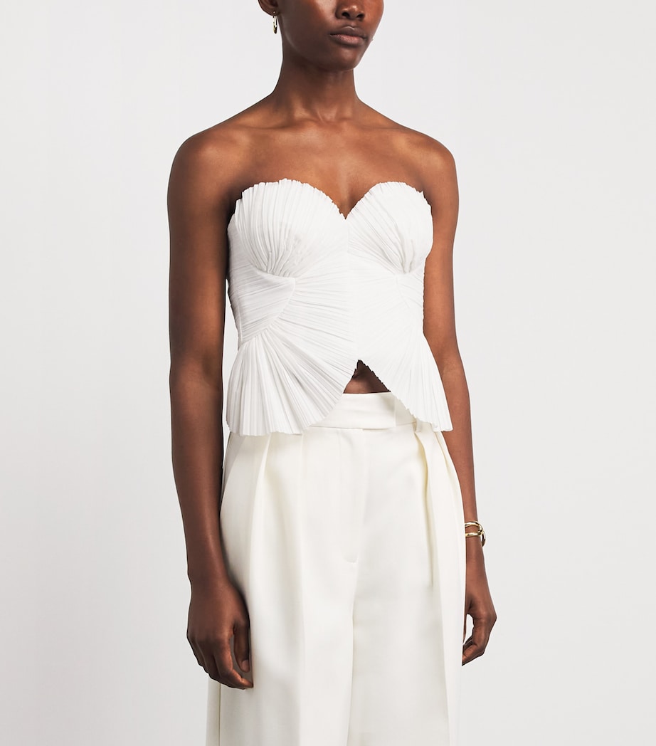 Cult Gaia Womens Pleated Jace Top Off White Image 4