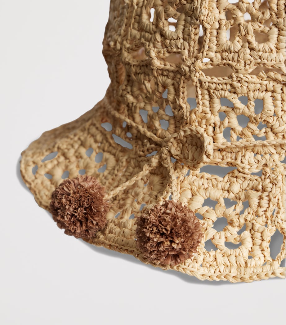 Raffia Crocheted Bucket Hat NATUREL Image 2