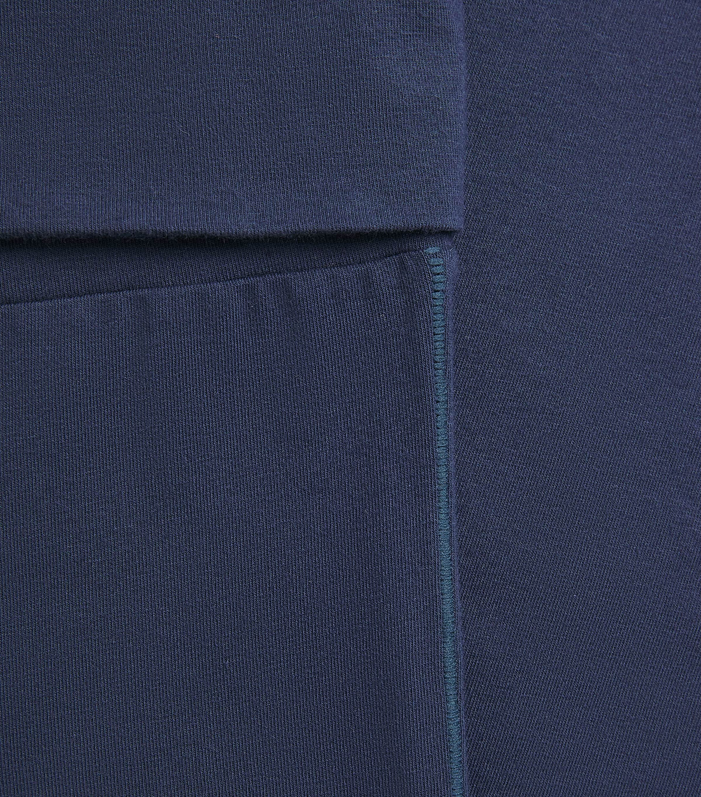Skims Womens Cotton Jersey Foldover Trousers Navy Image 6