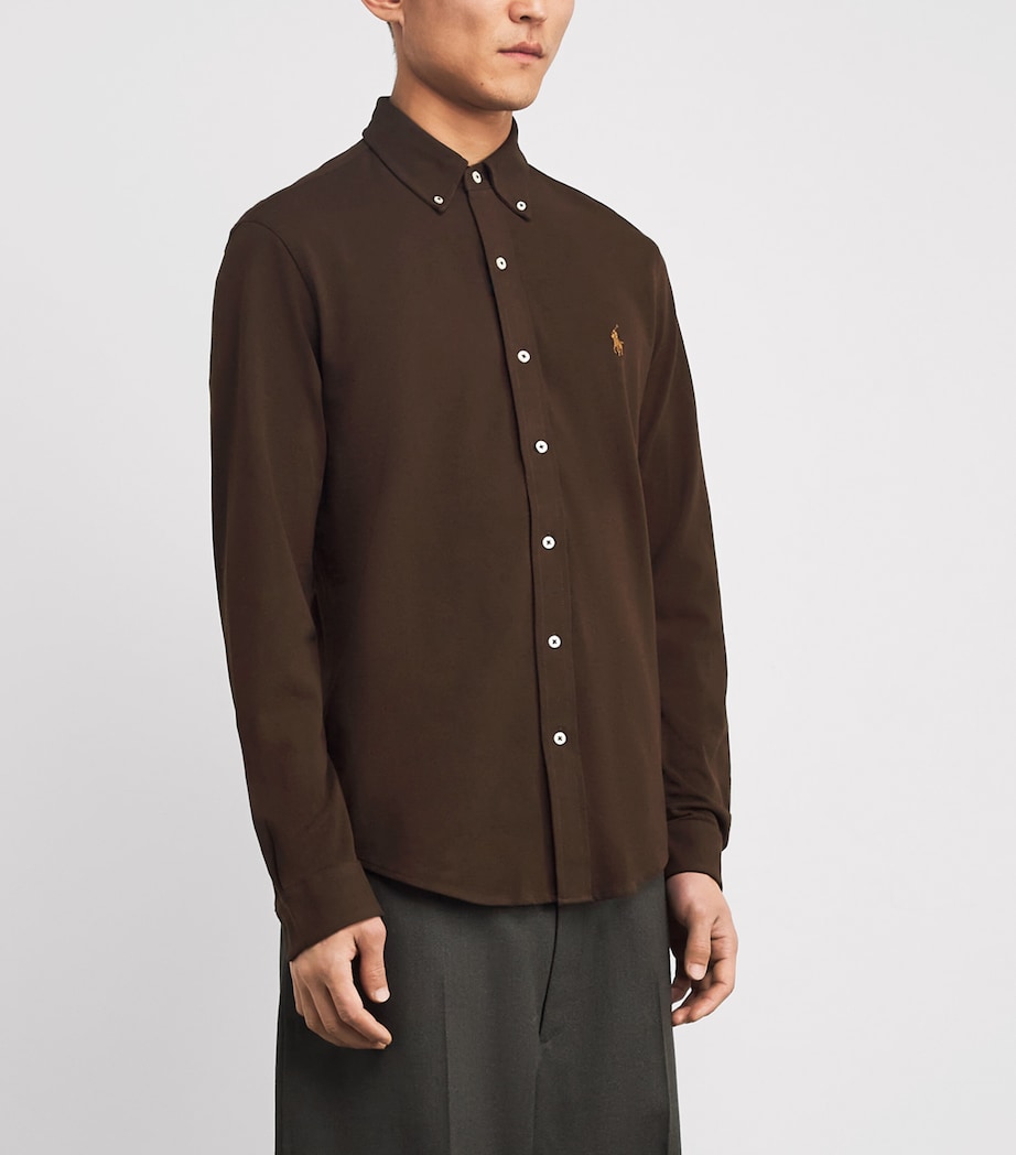 Cotton Featherweight Mesh Shirt DARK BEECH Image 3