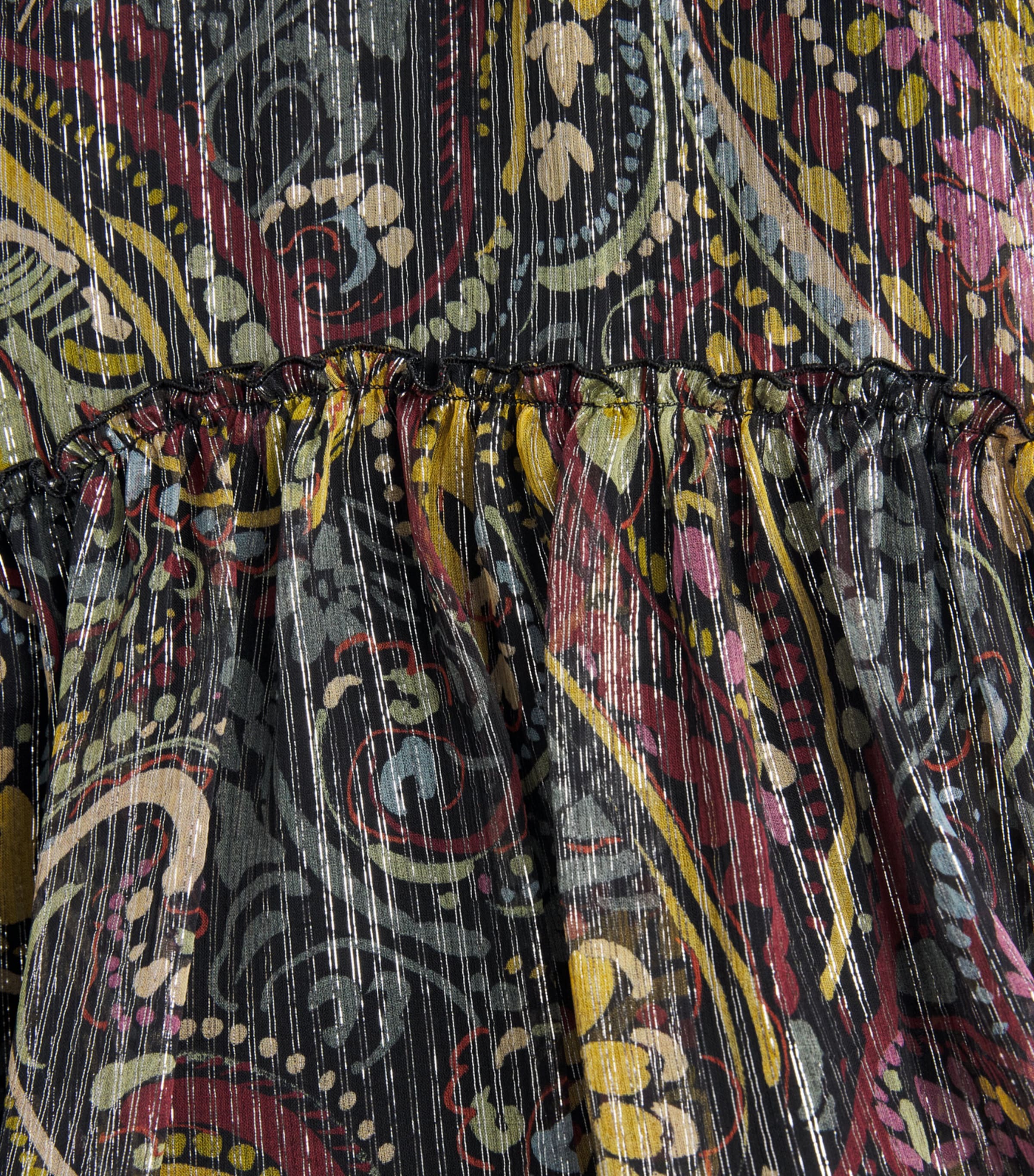 Etro Womens Silk-Blend Paisley Maxi Skirt Print/black Bs Image 6