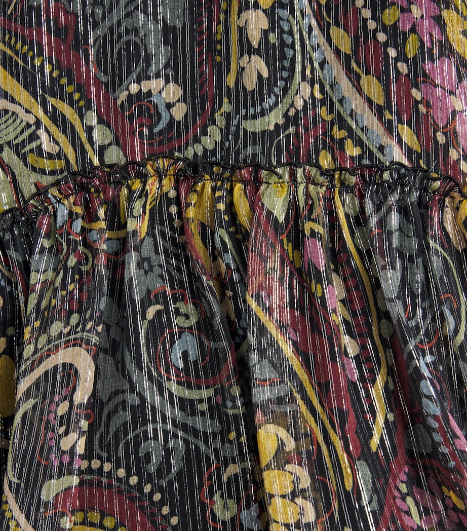 Etro Womens Silk-Blend Paisley Maxi Skirt Print/black Bs Image 6