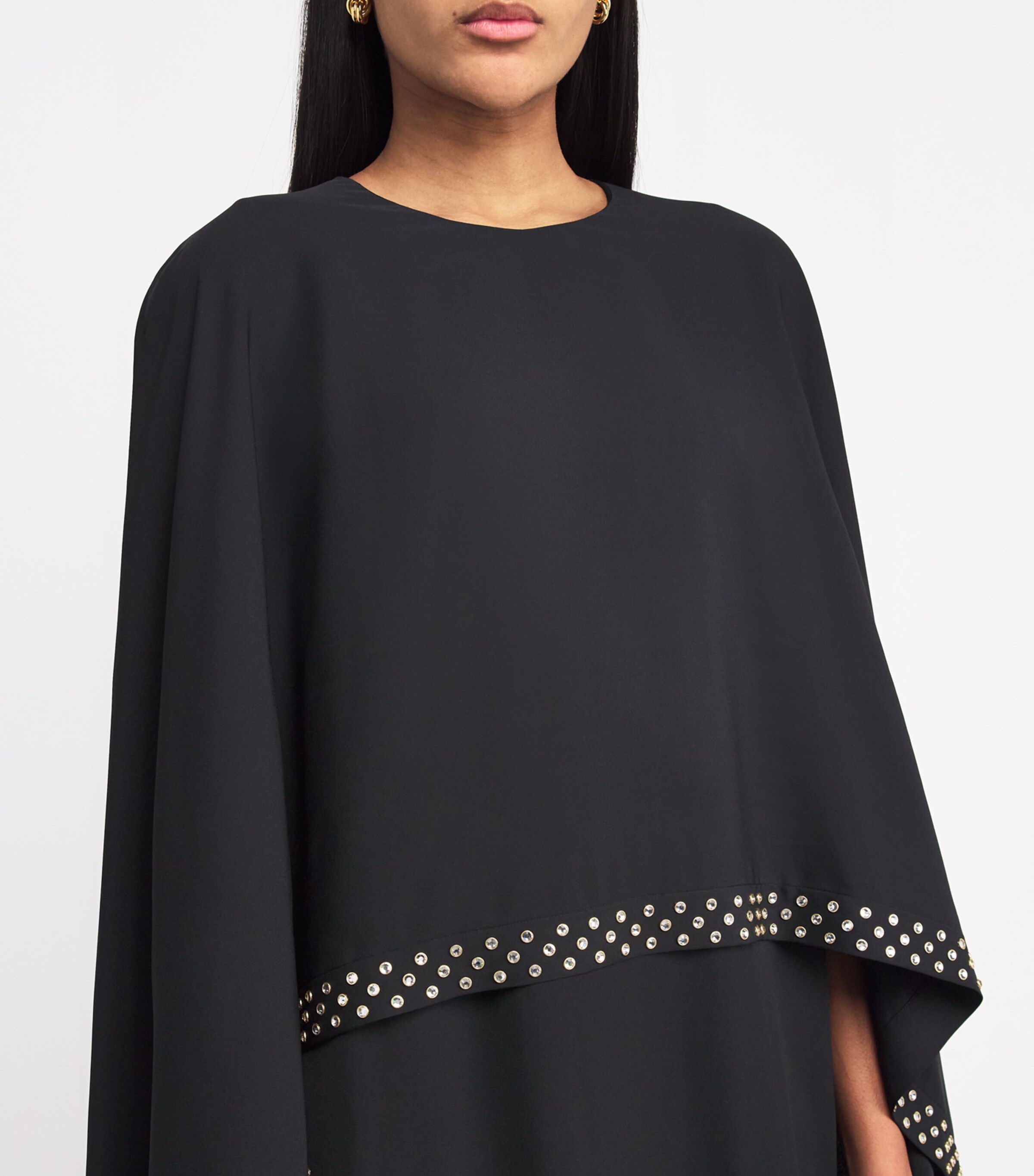 Stella McCartney Womens Rose Collection Embellished Maxi Dress Black Image 4