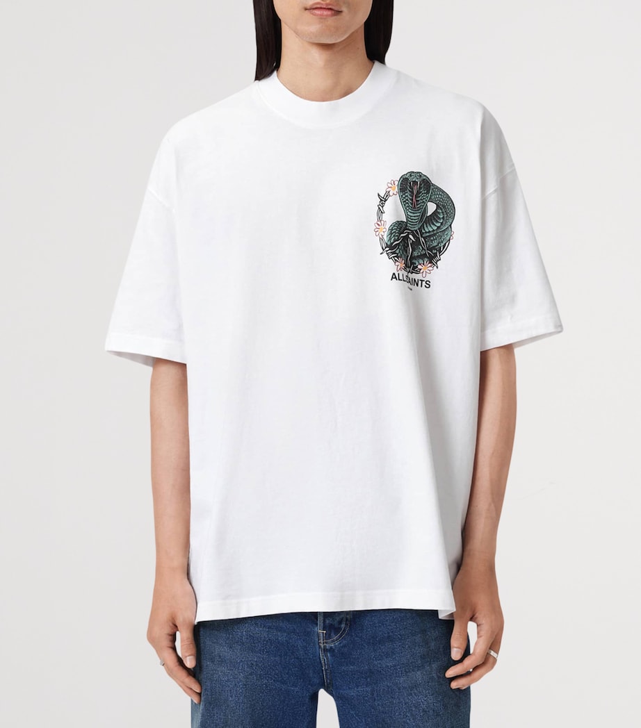 Cotton Snakebite Graphic T-Shirt OPTIC WHITE Image 7