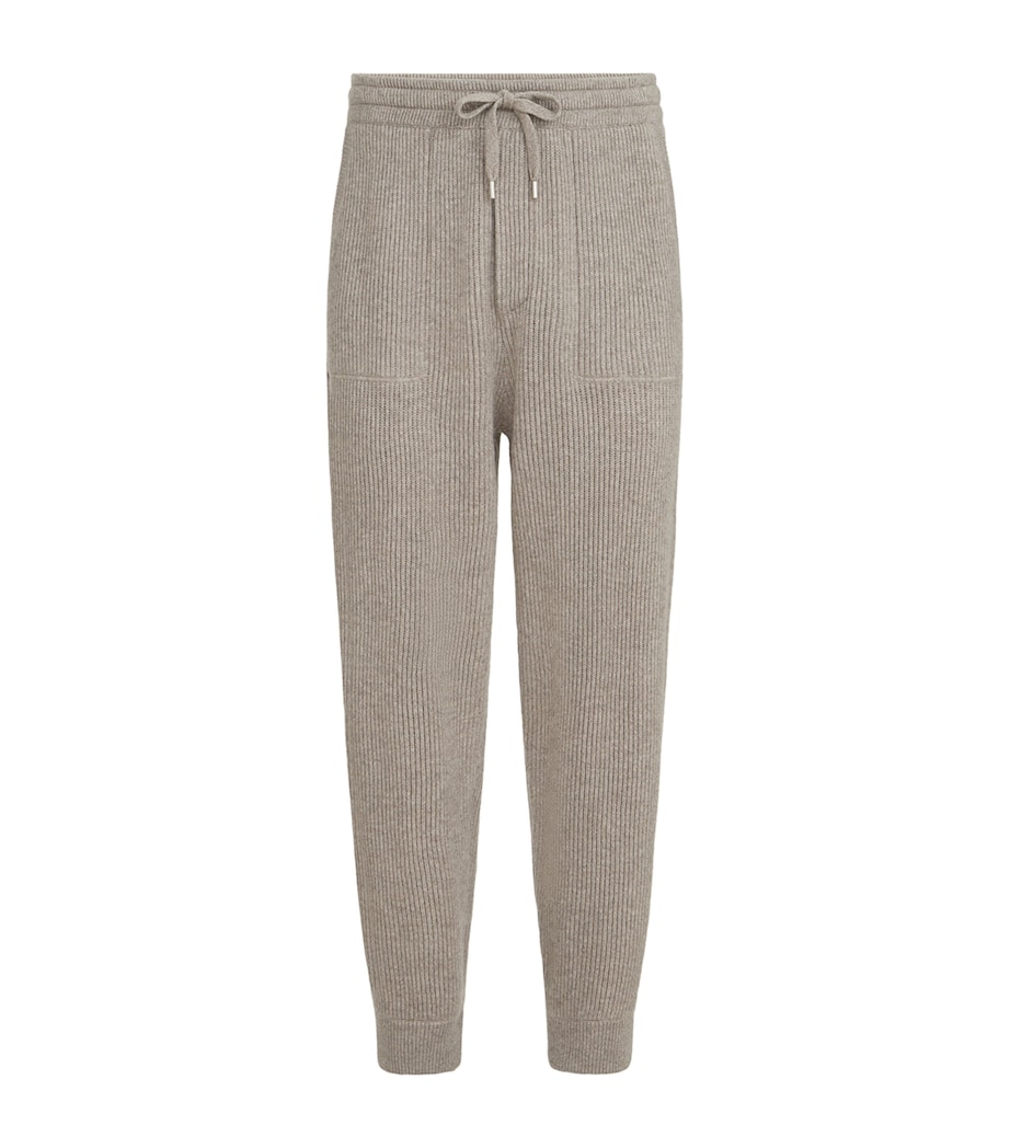 Brunello Cucinelli Mens Cashmere Rib-Knit Sweatpants Image 1