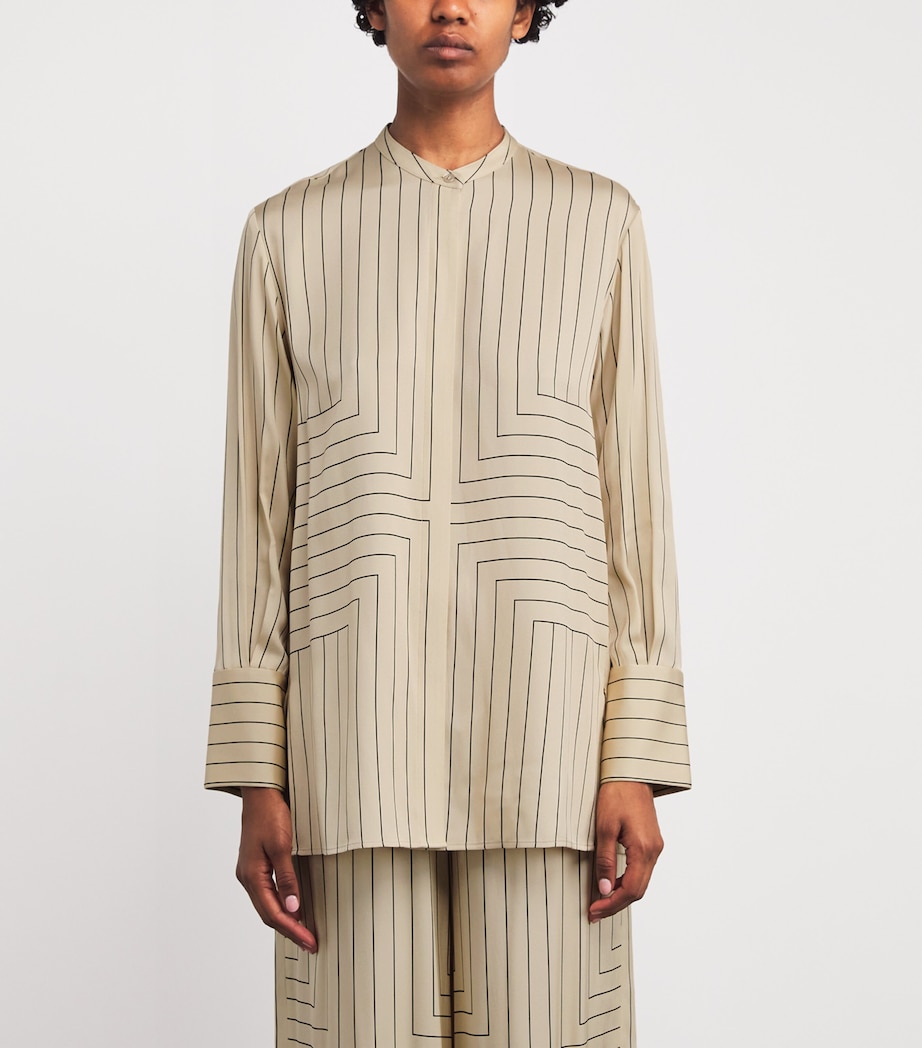 Geometric Print Athena Blouse AFFOGATO/BLACK Image 3