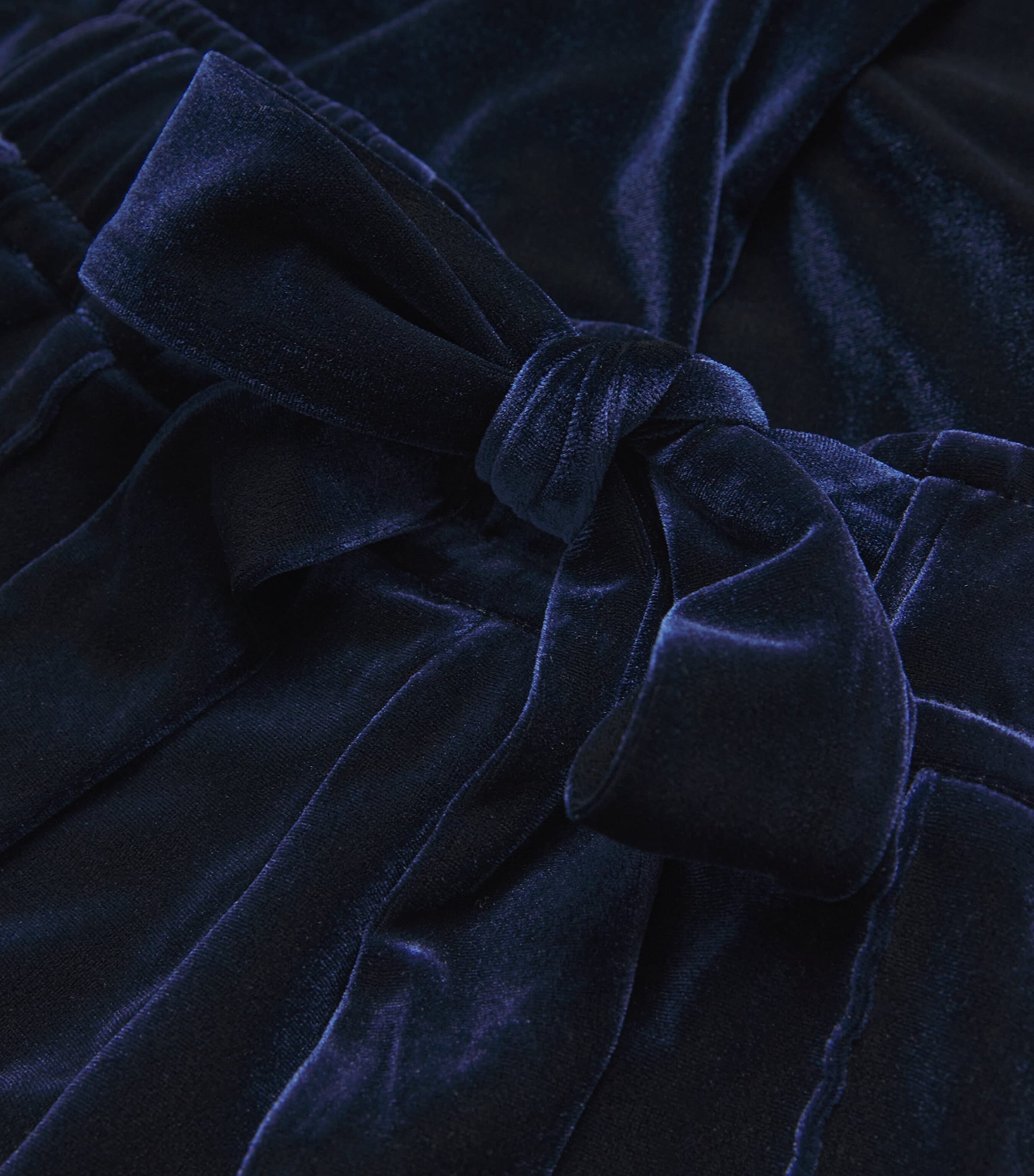 Velour Wide-Leg Trousers EVENING BLUE Image 5