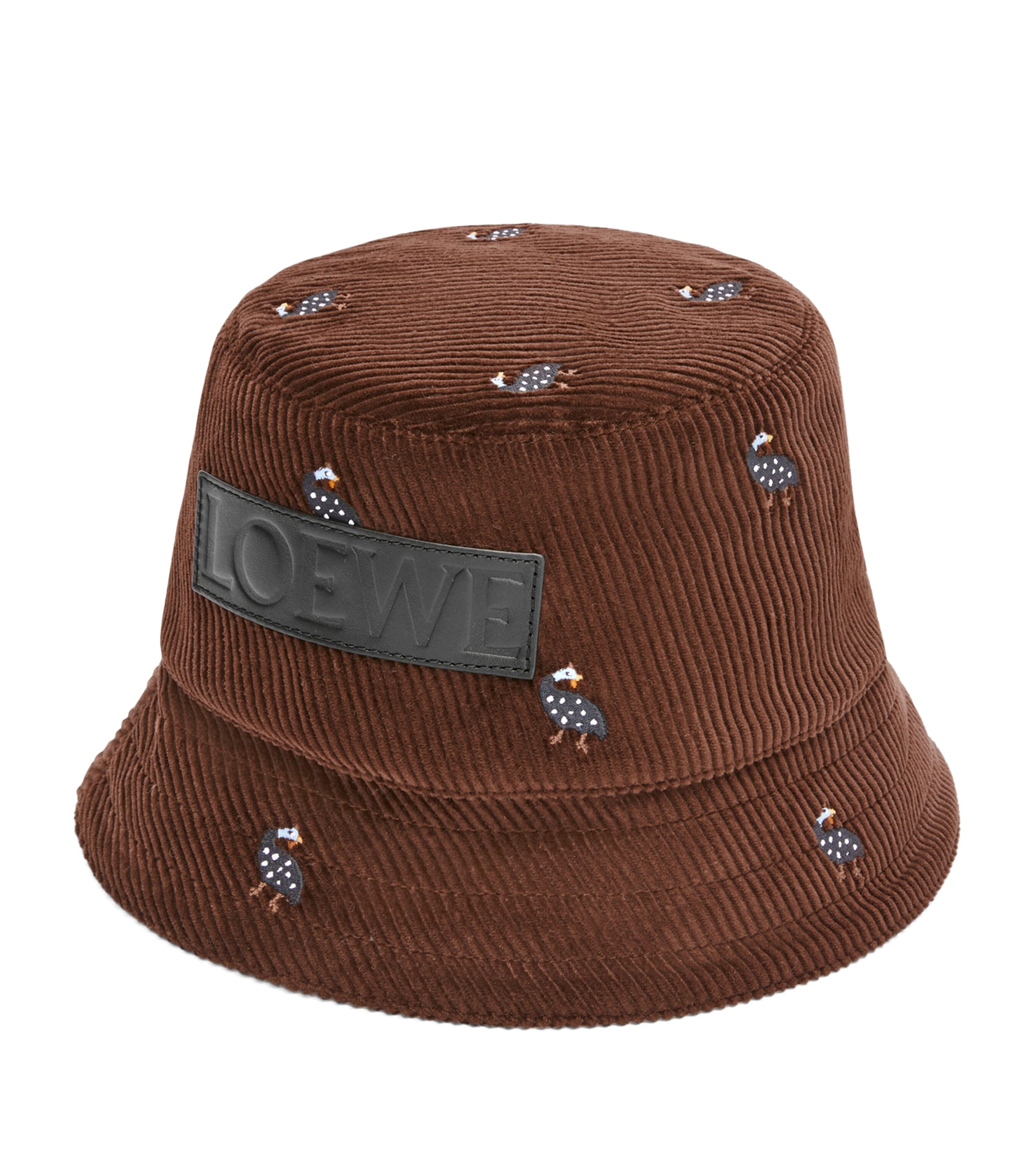 LOEWE Brown x Suna Fujita Guineafowl Bucket Hat | Harrods US