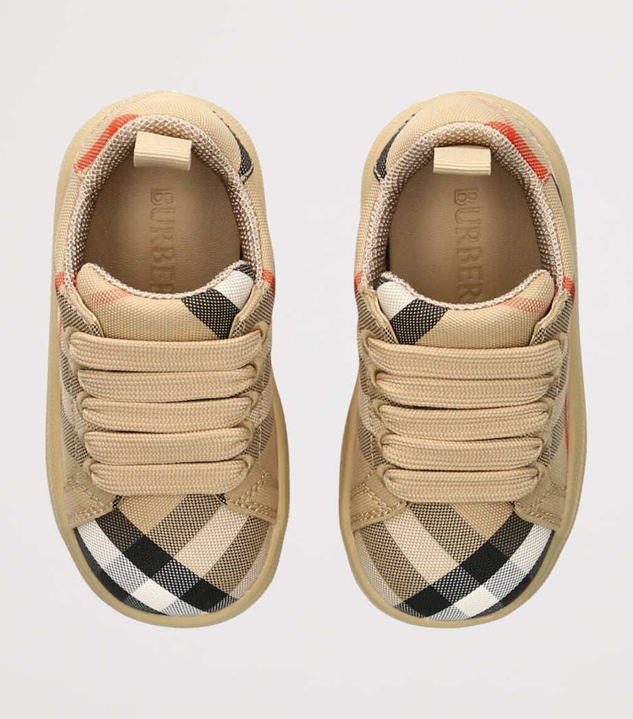 Cotton Check Sneakers BEIGE COMB Image 4