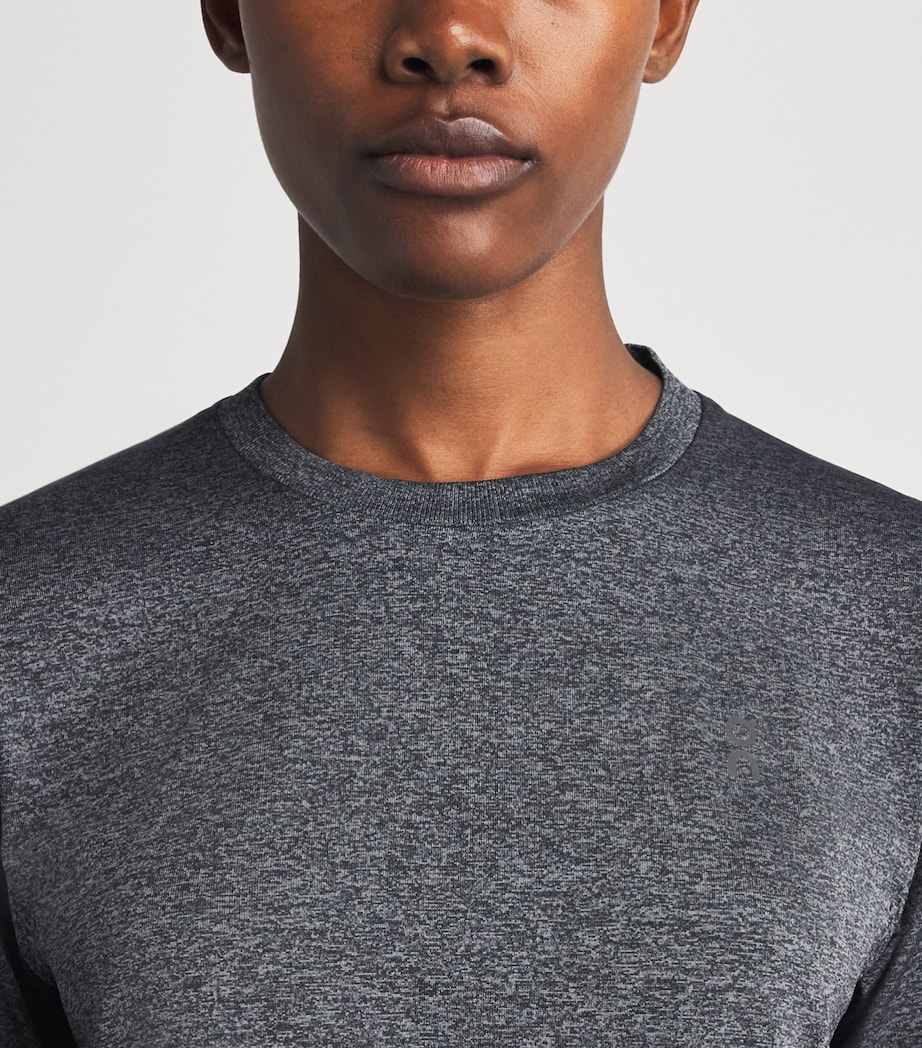 On Womens Train Flex Crop T-Shirt Ember Heather Image 3