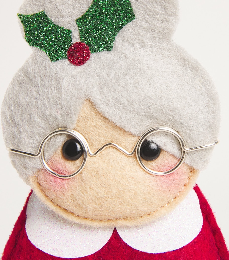 SKETCH.STITCH.LOVE Mrs Claus Tree Decoration Burgundy/grey Image 4