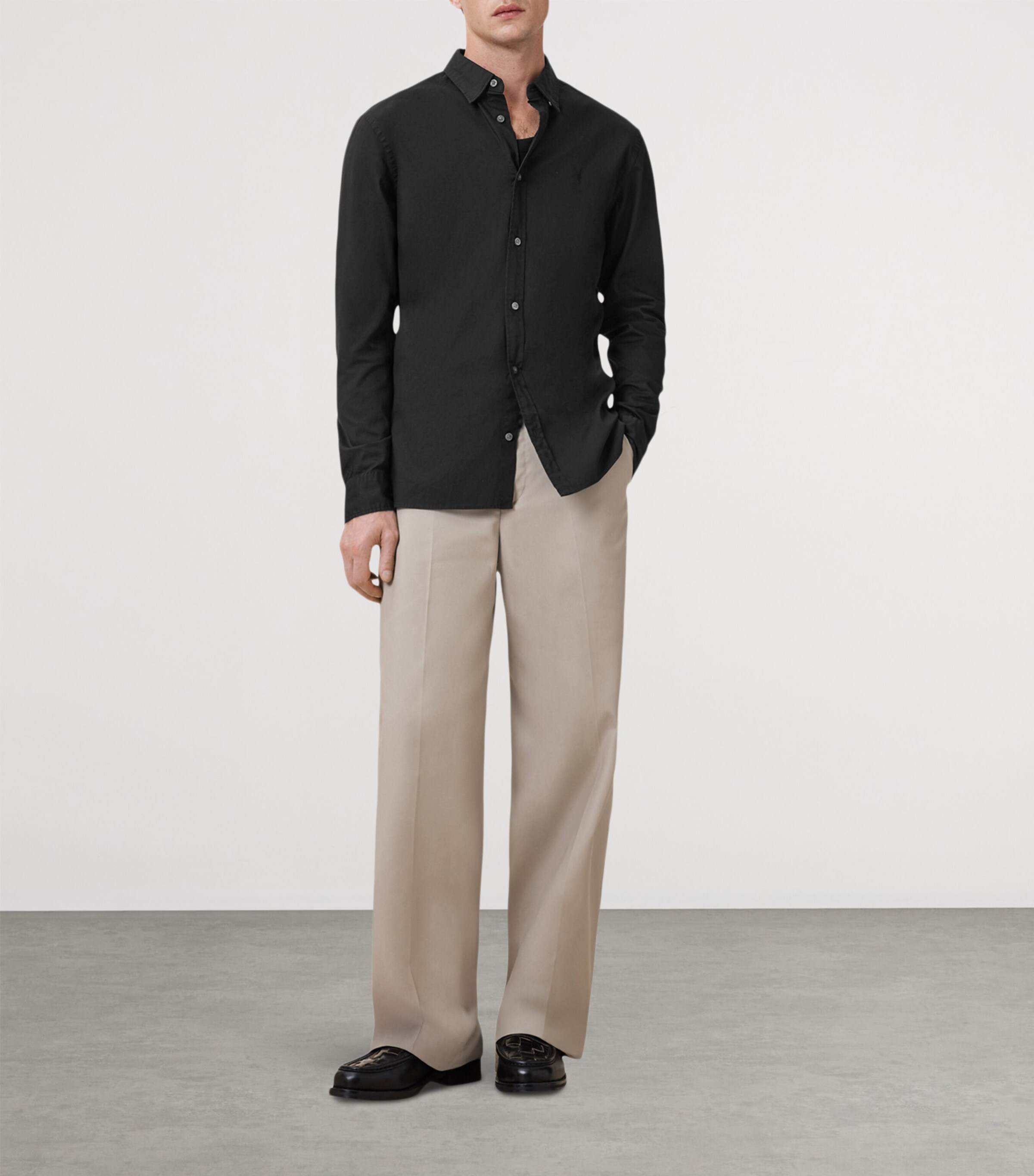 Stretch-Cotton Hawthorne Shirt BLACK Image 2