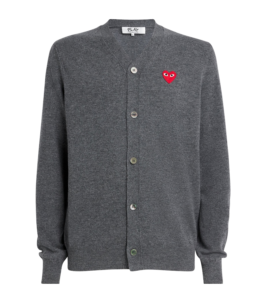 Wool Heart Cardigan GREY Image 1