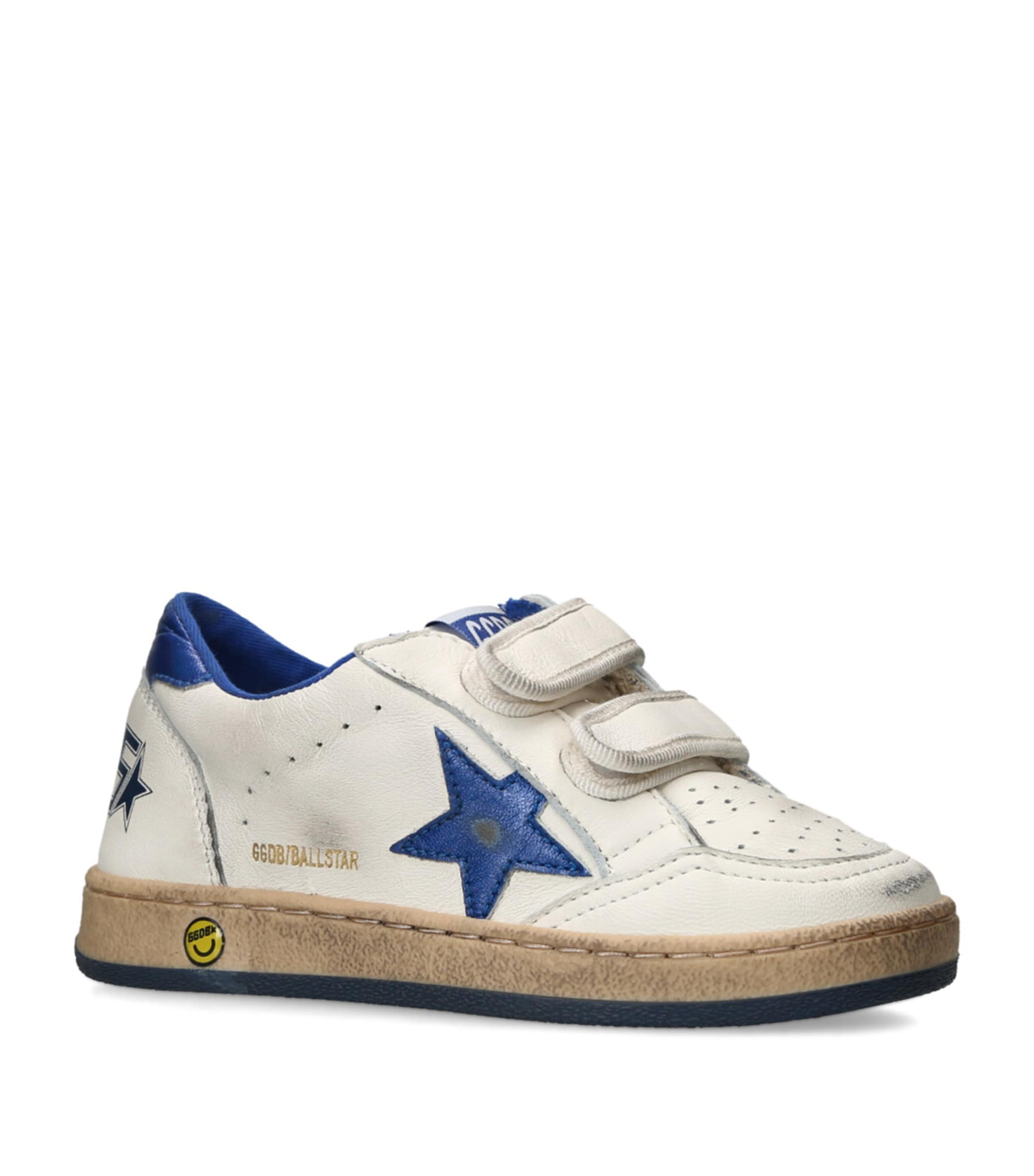 Leather Ball Star Sneakers WHITE/NAVY Image 3
