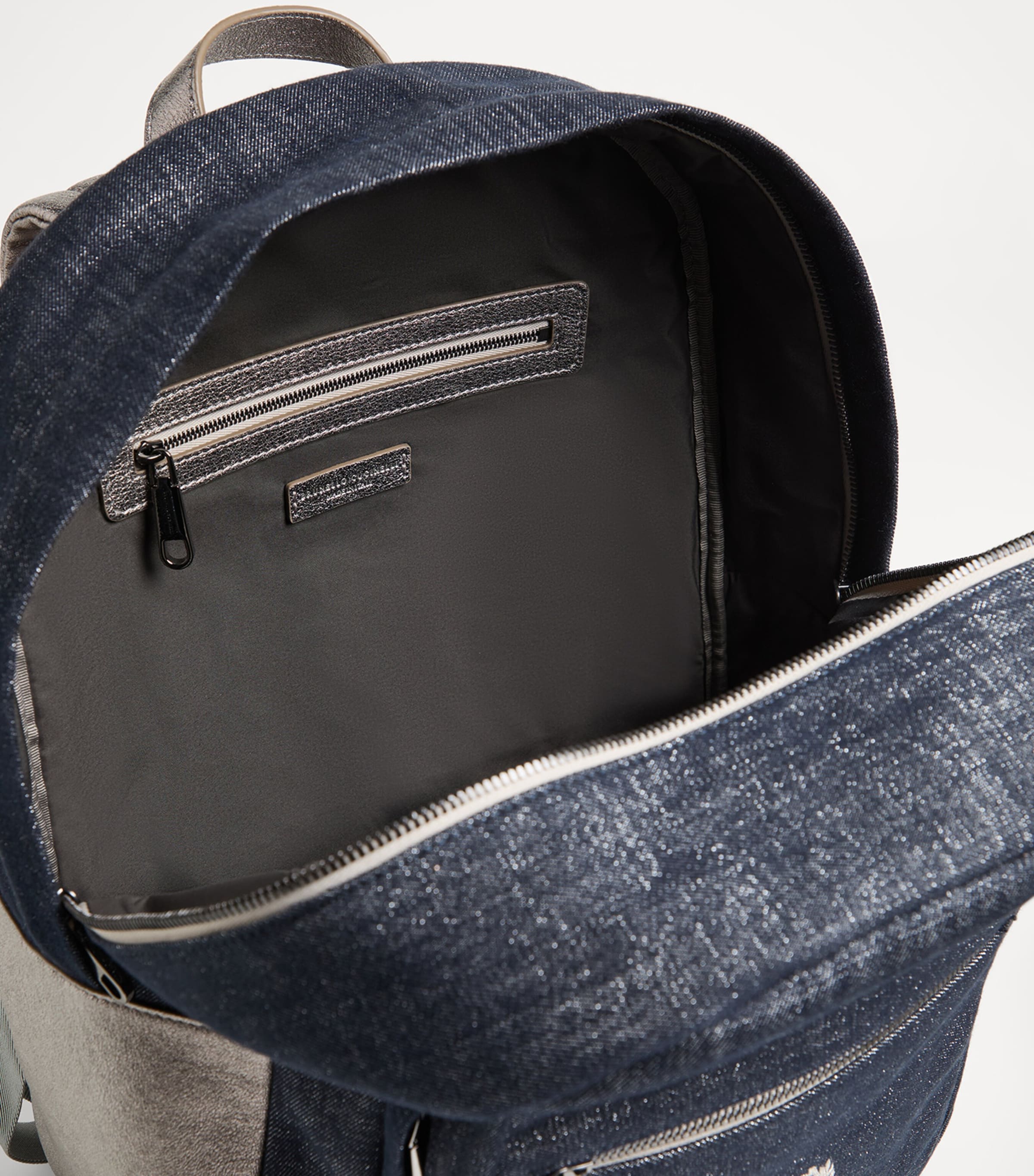 Sparkly Denim Embroidered Backpack C001 Image 3